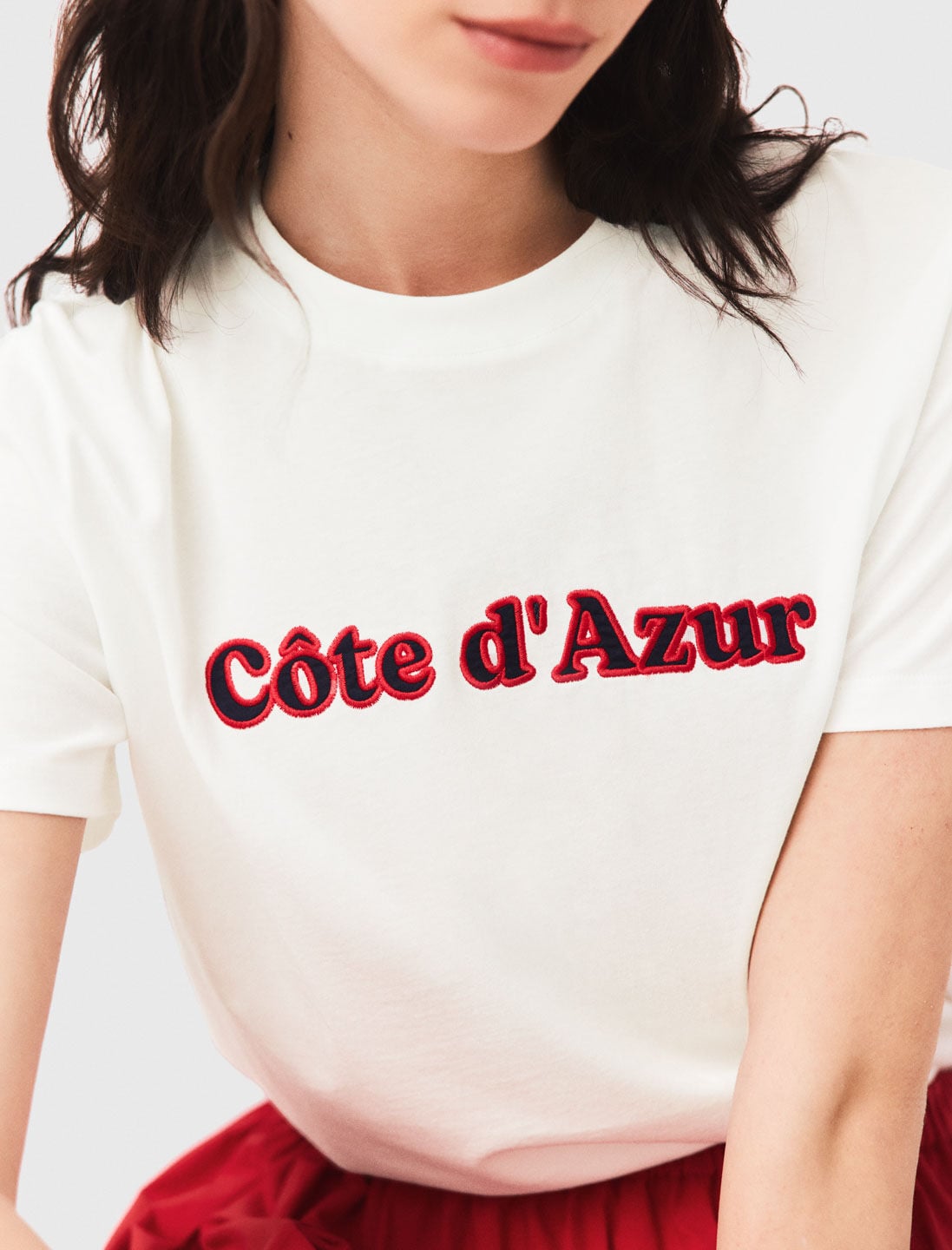 Maje T-shirt with embroidery