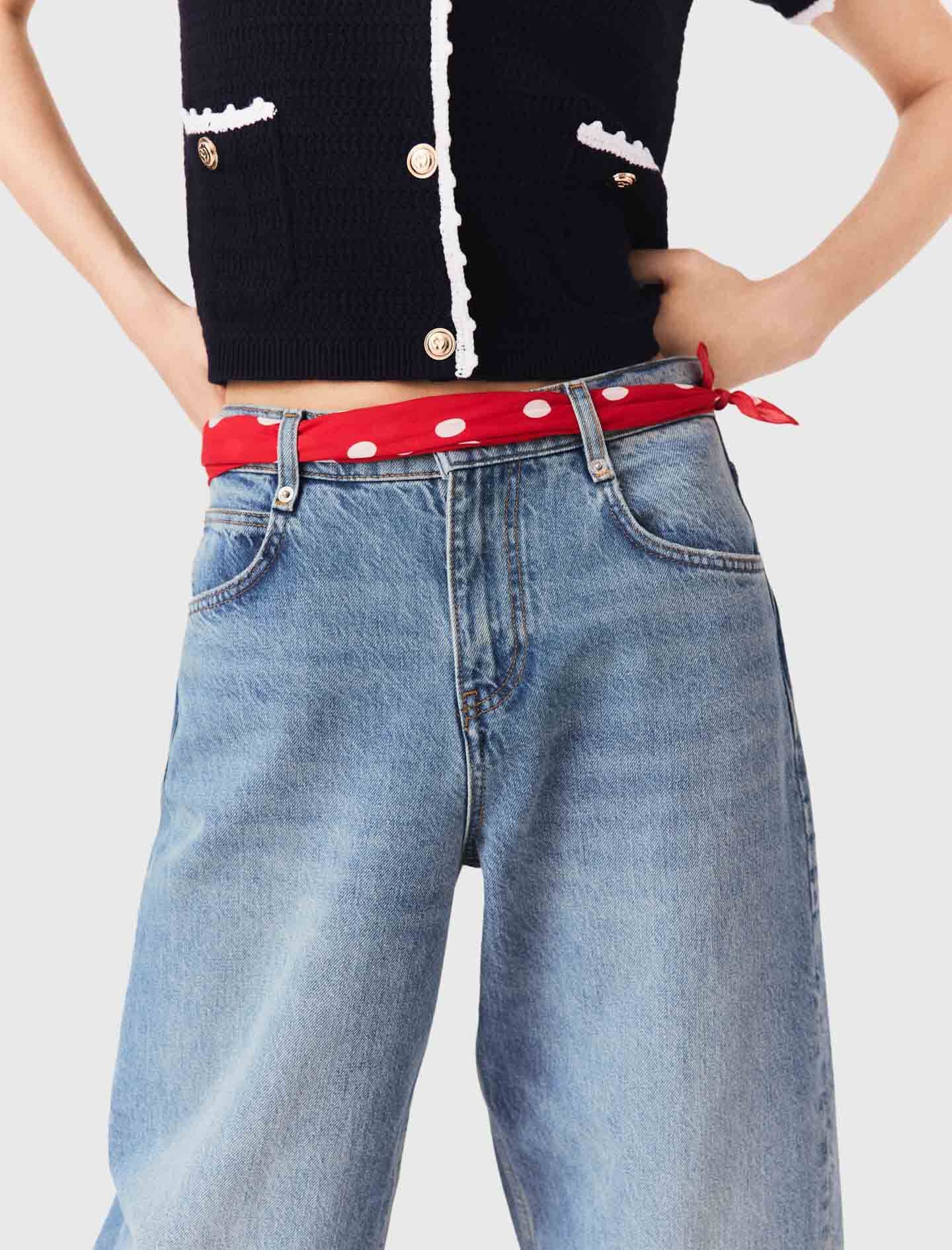 Maje Polka dot cotton bandana