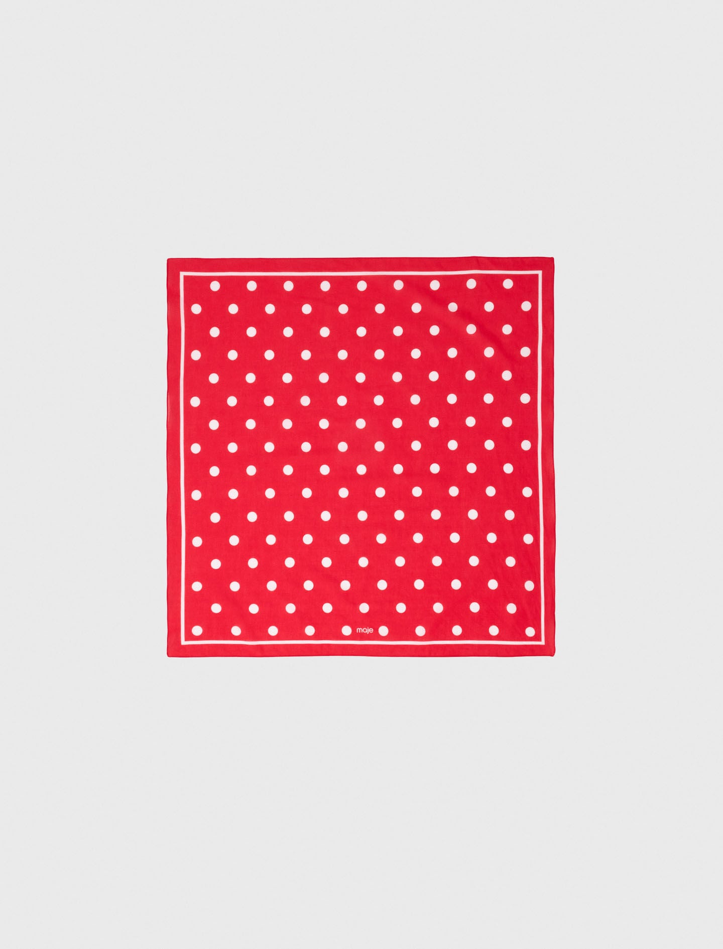 Maje Polka dot cotton bandana
