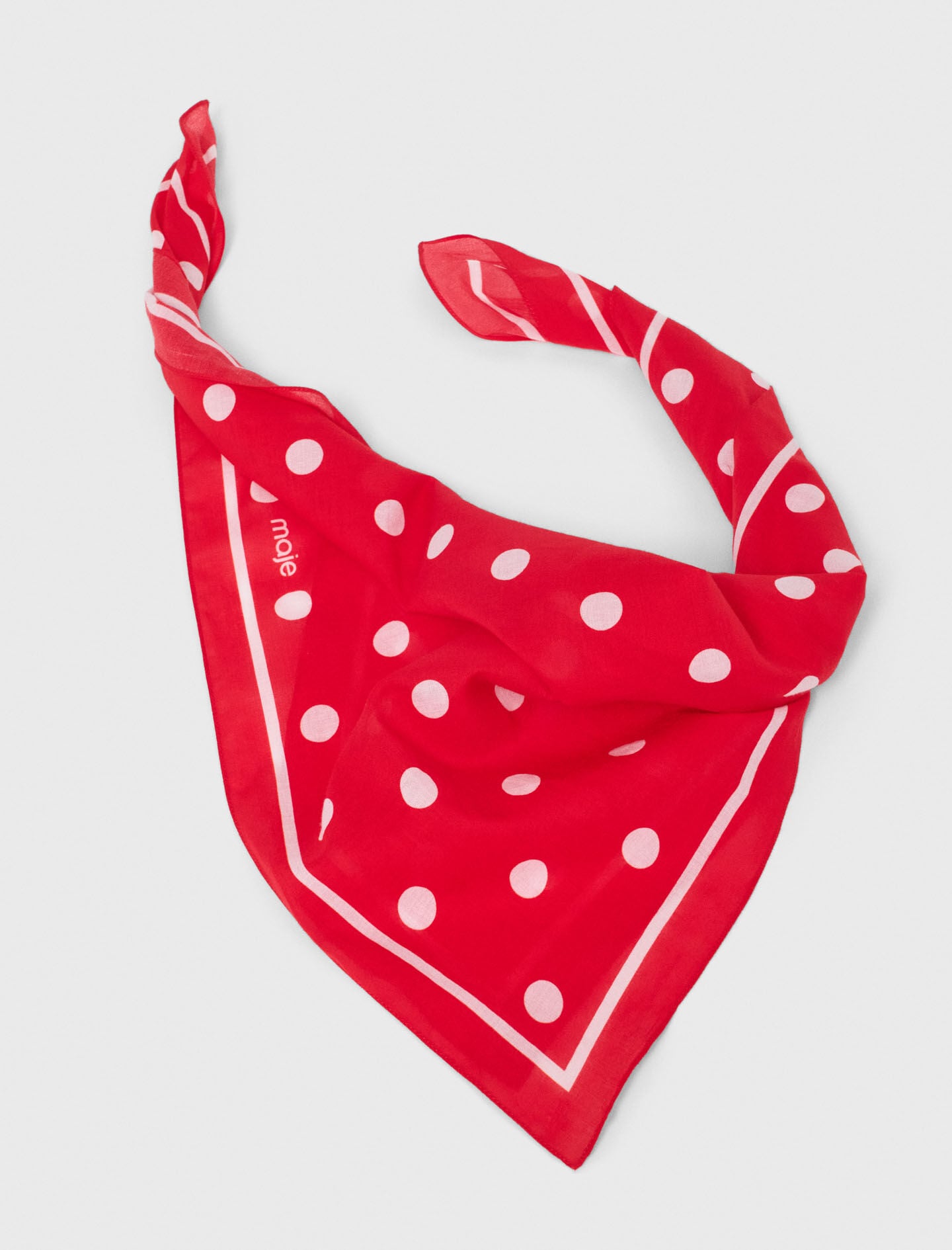 Maje Polka dot cotton bandana