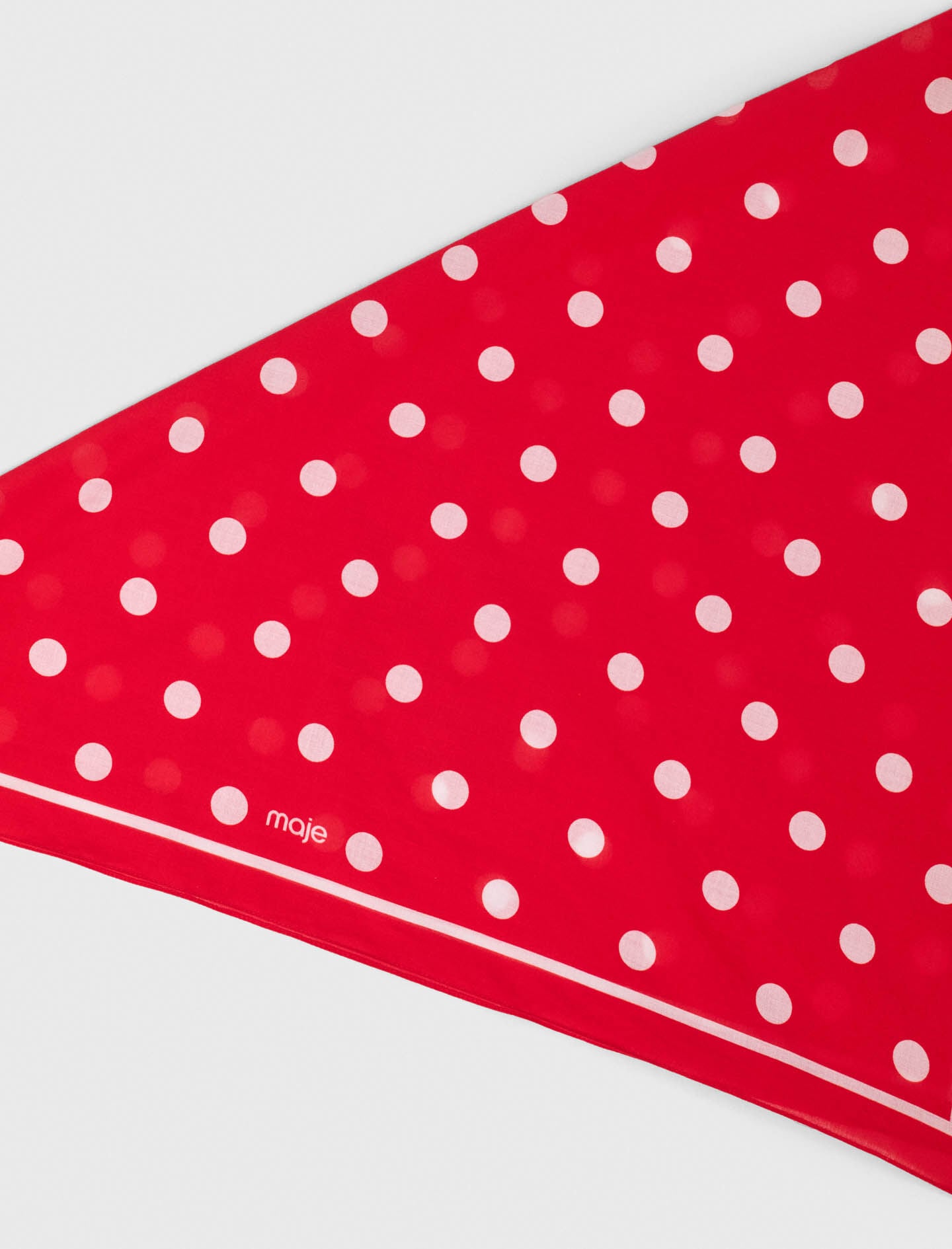 Maje Polka dot cotton bandana
