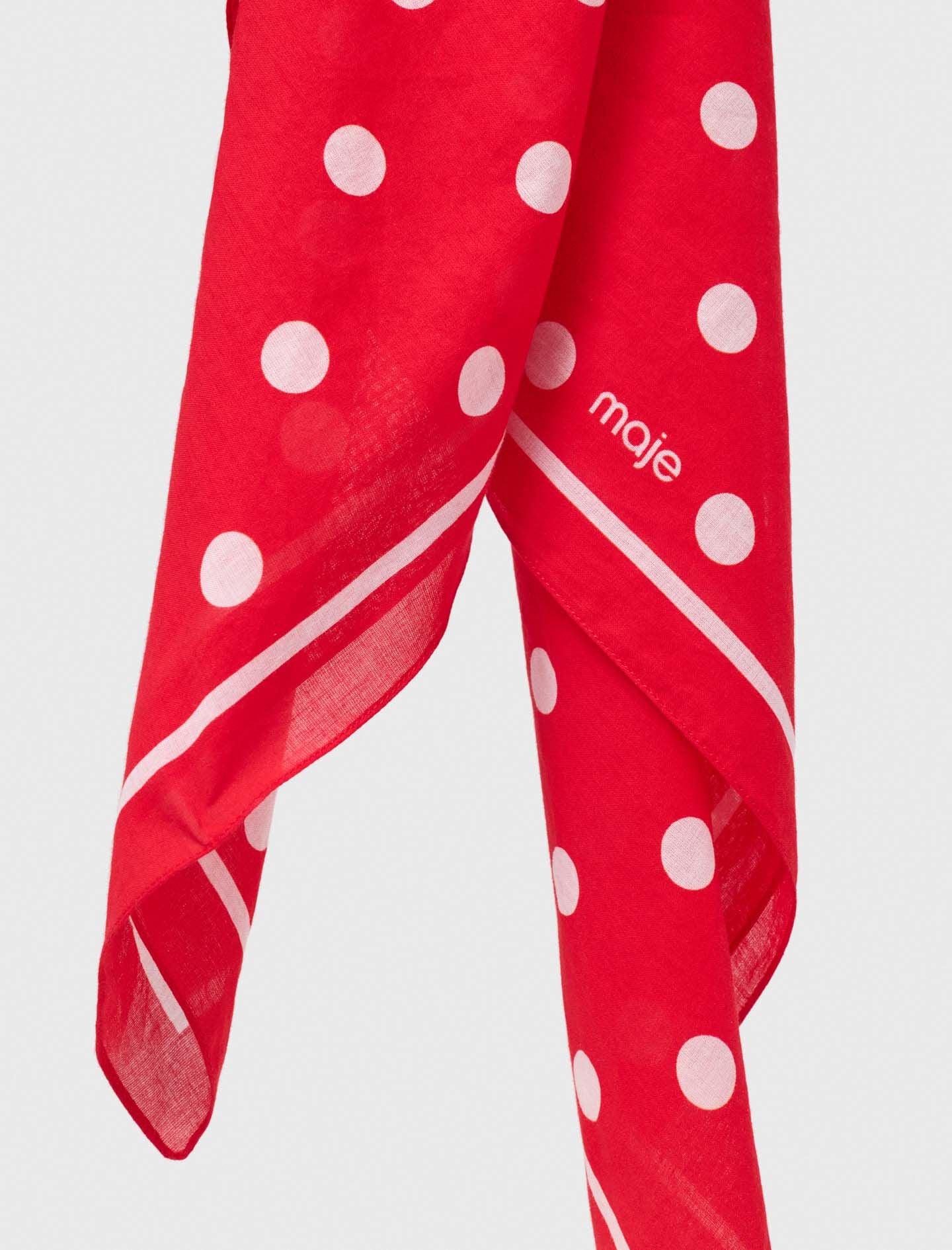 Maje Polka dot cotton bandana