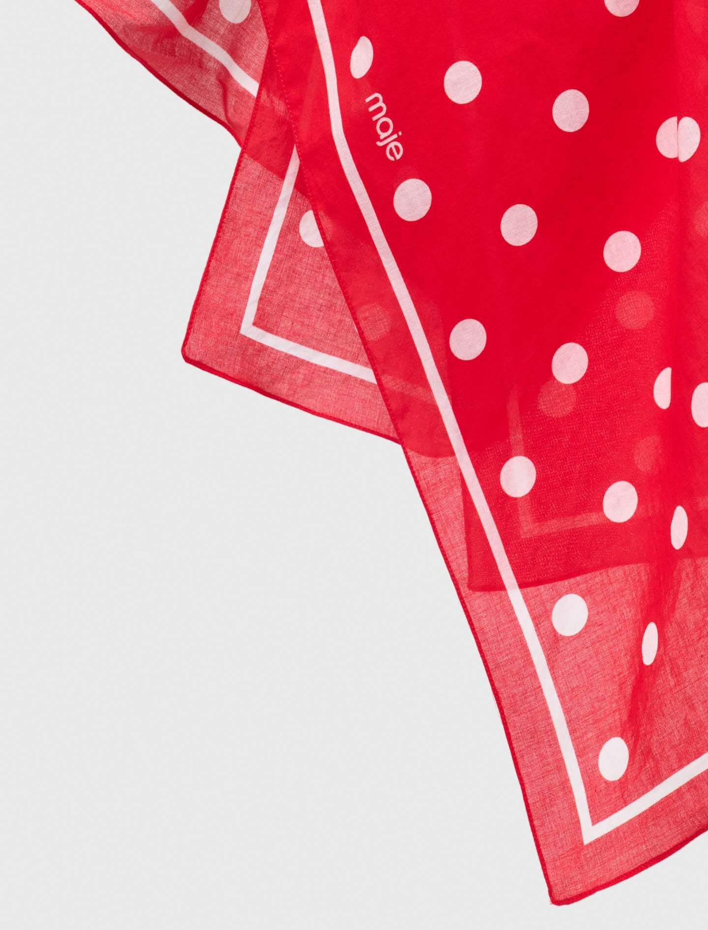 Maje Polka dot cotton bandana