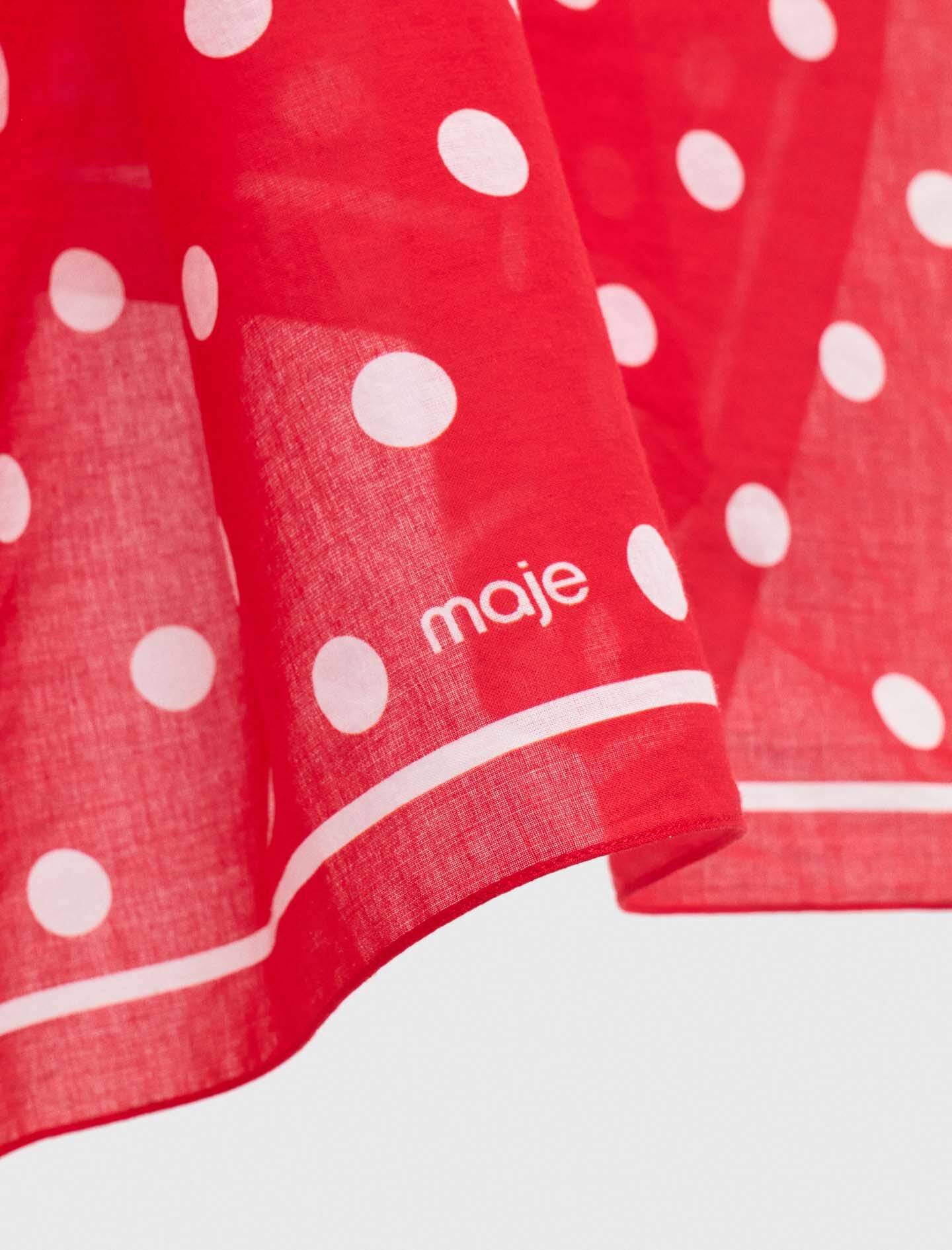 Maje Polka dot cotton bandana