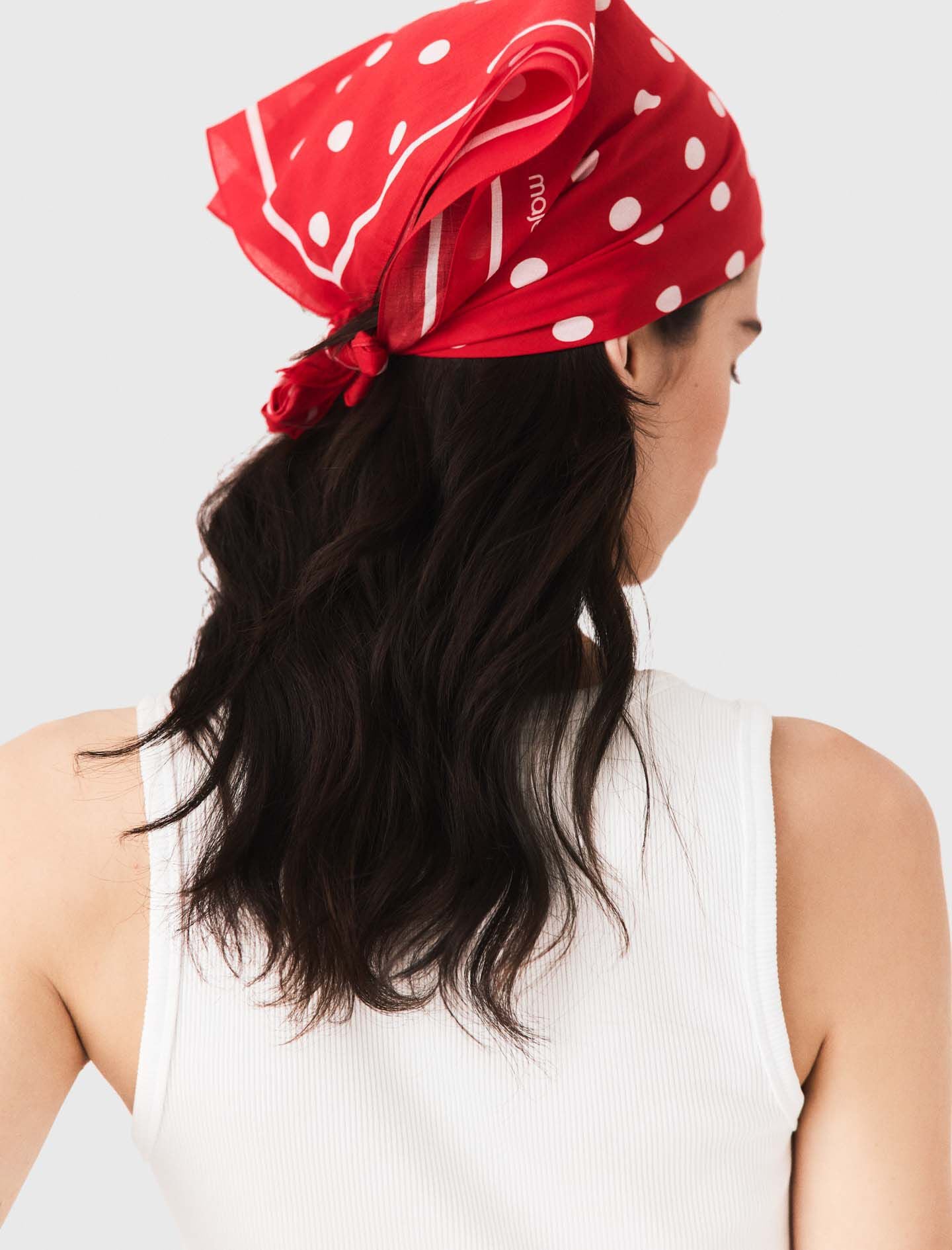 Maje Polka dot cotton bandana