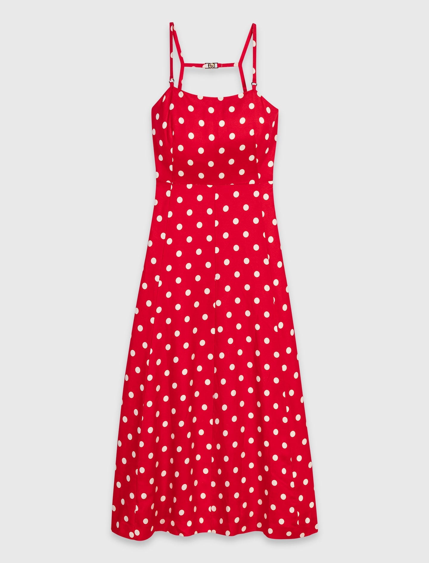 Maje Backless linen-blend maxi dress
