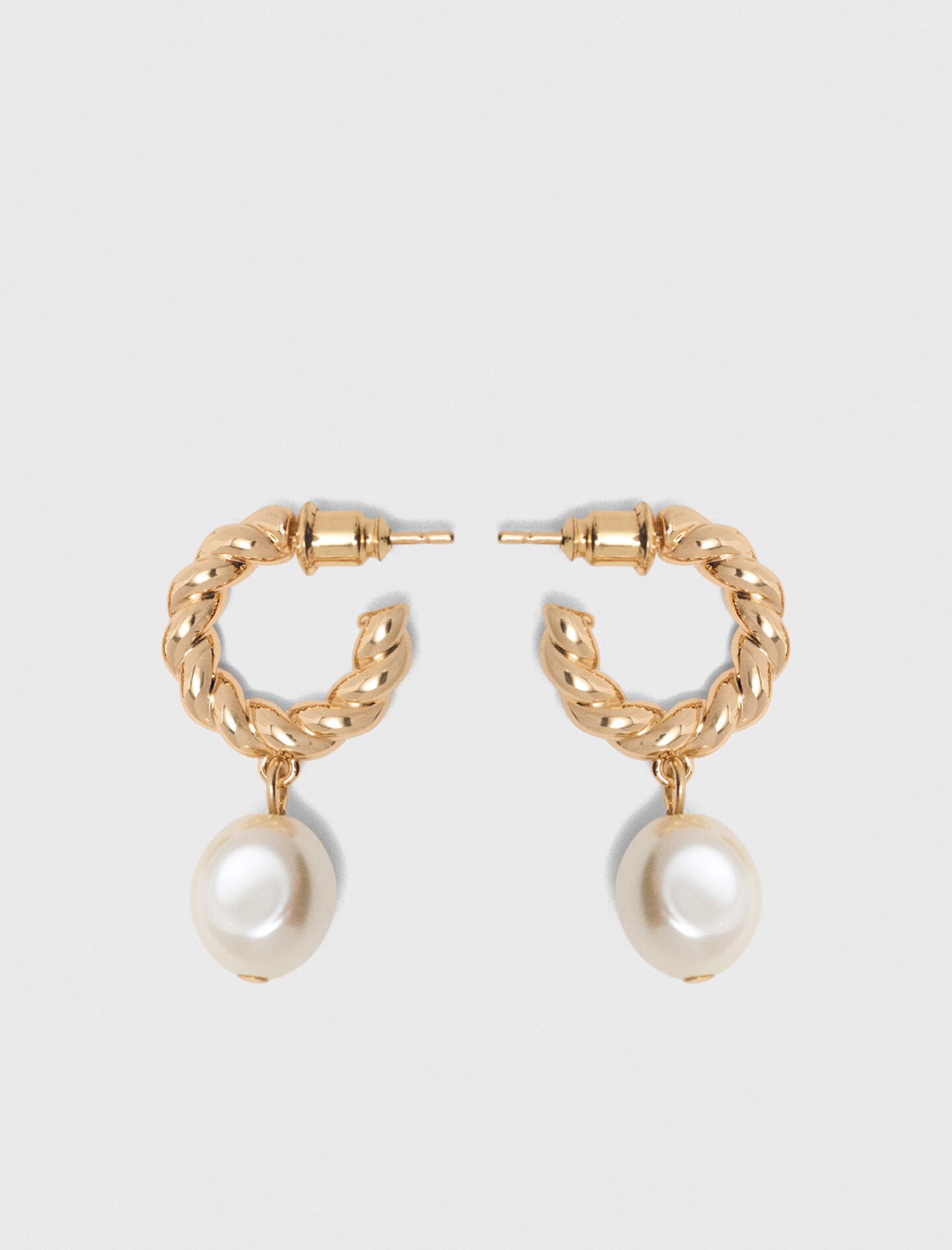 Maje Twisted bead hoop earrings
