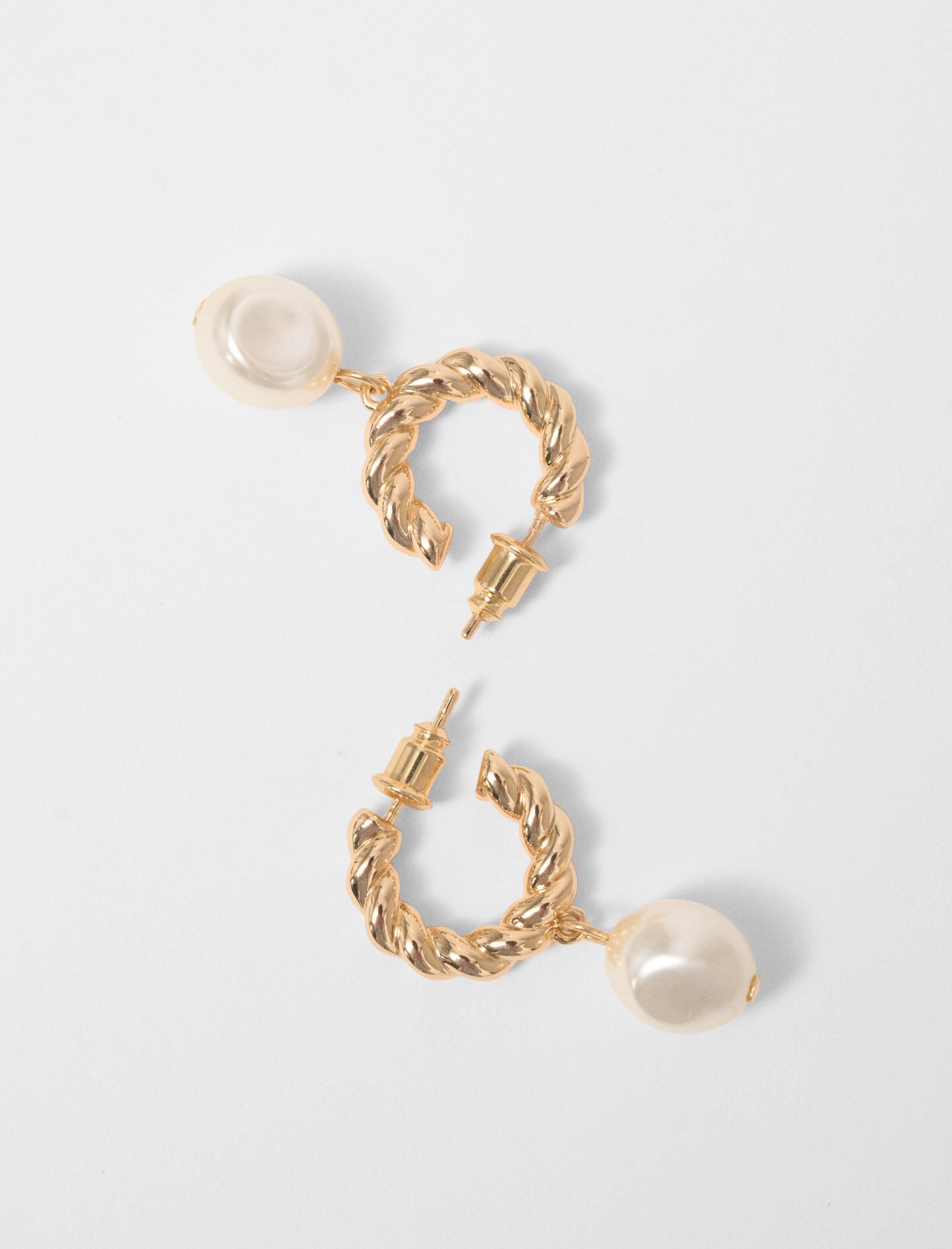 Maje Twisted bead hoop earrings