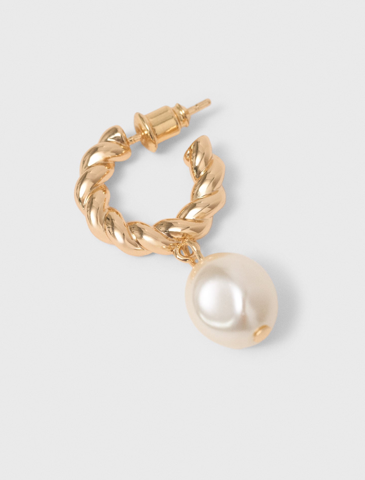 Maje Twisted bead hoop earrings