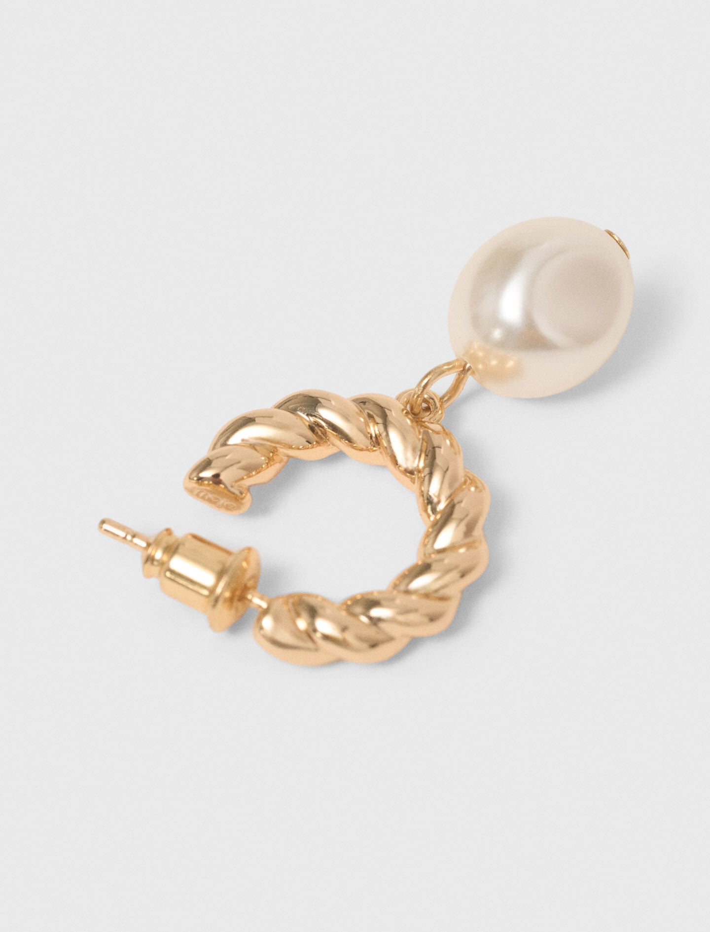 Maje Twisted bead hoop earrings