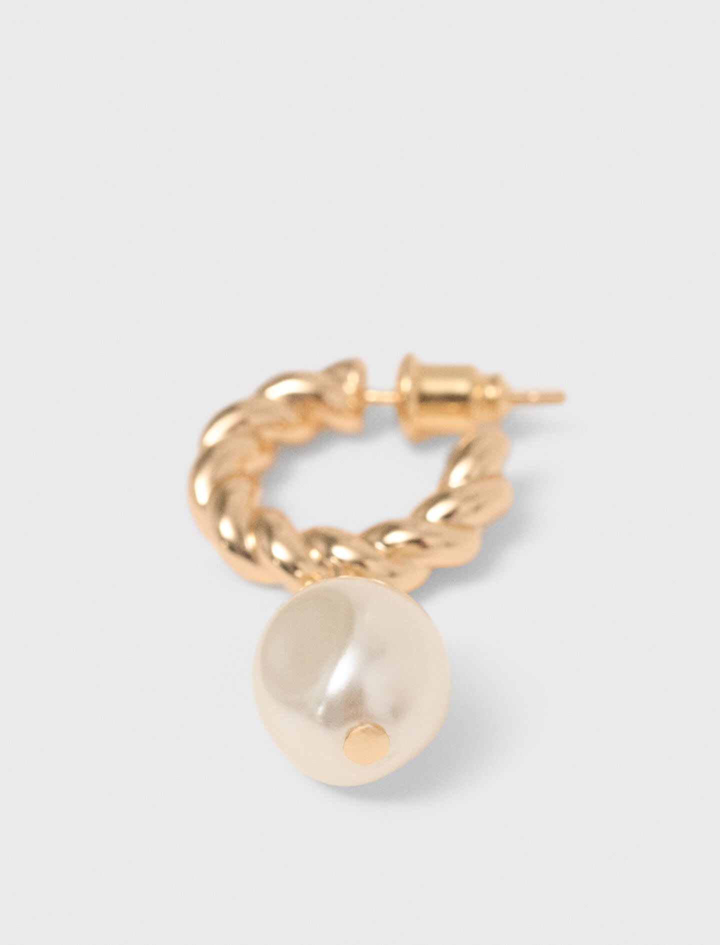 Maje Twisted bead hoop earrings