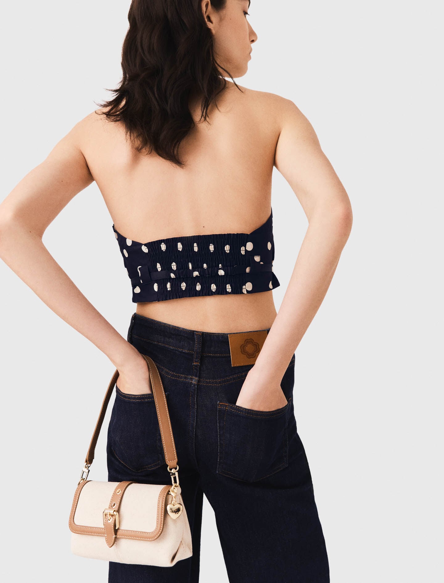 Maje Backless linen blend top