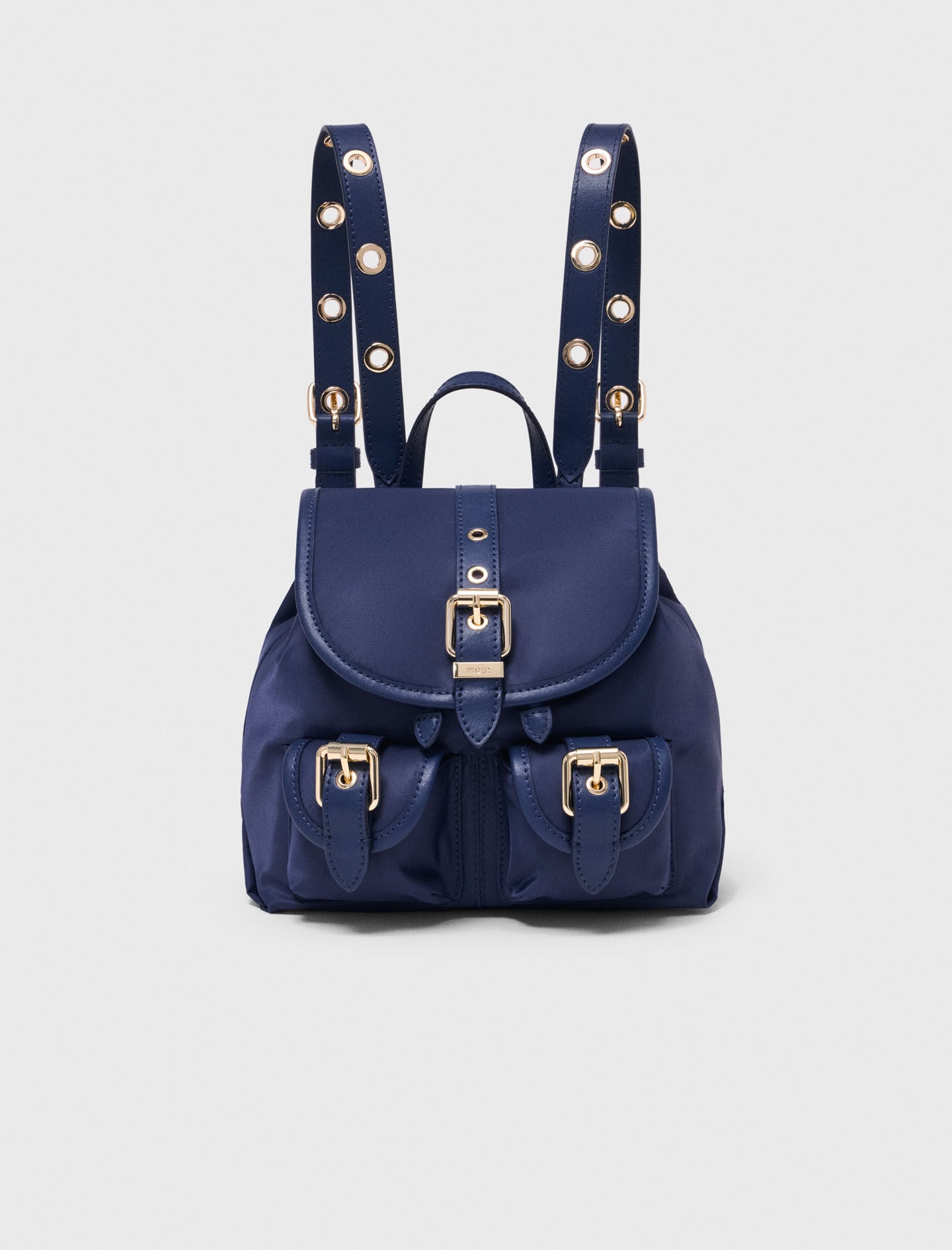 Maje Mini leather and nylon backpack