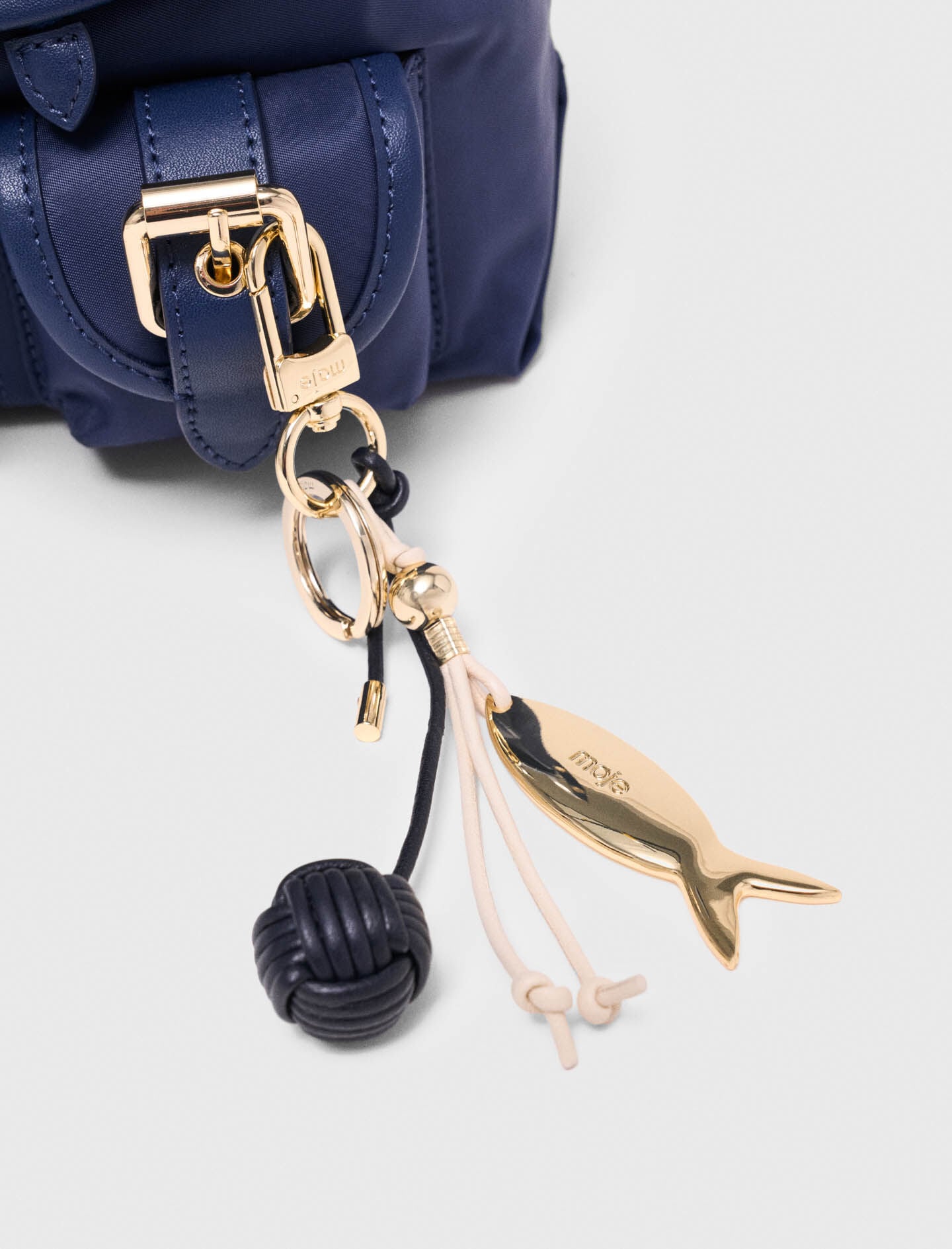 Maje Mini leather and nylon backpack