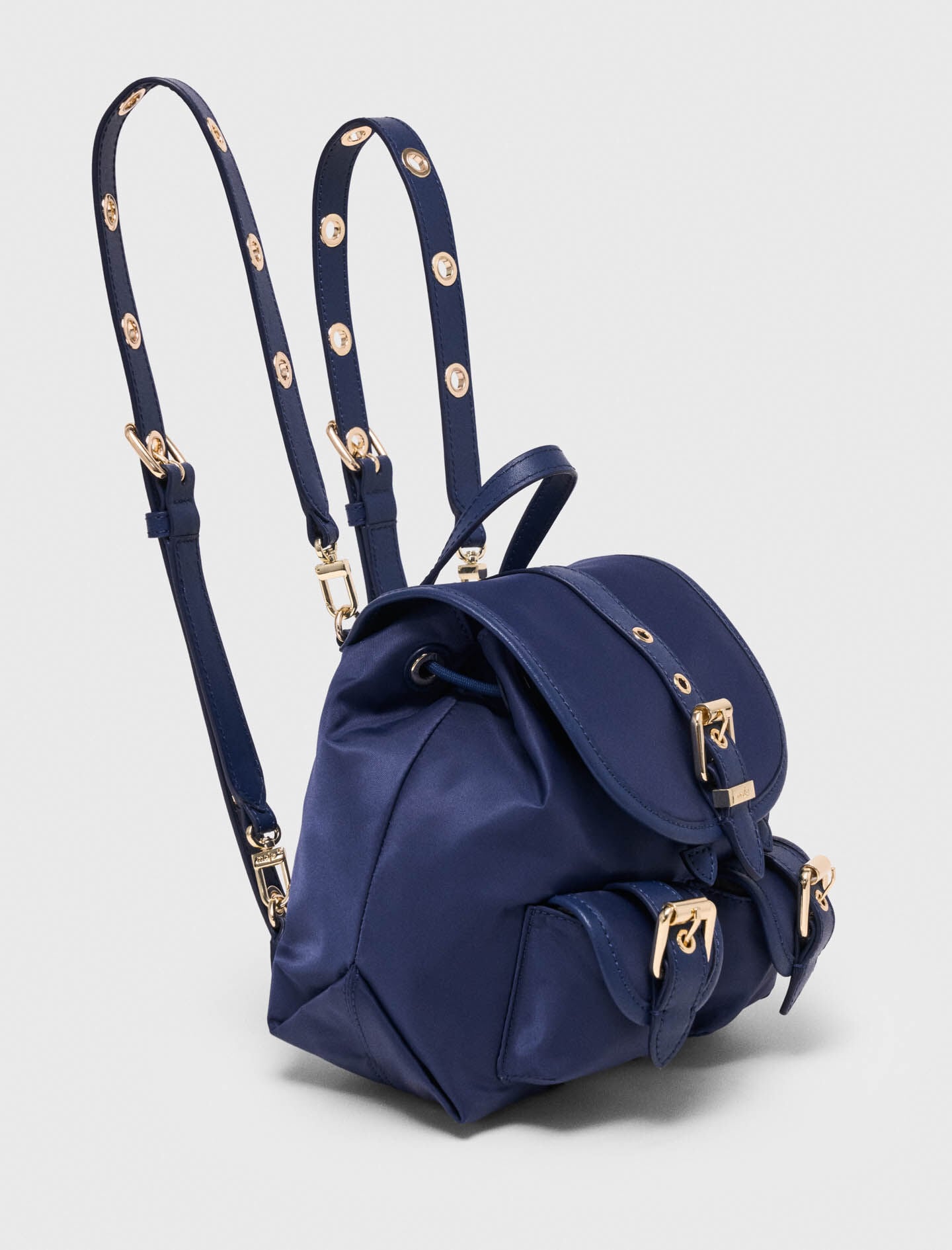Maje Mini leather and nylon backpack