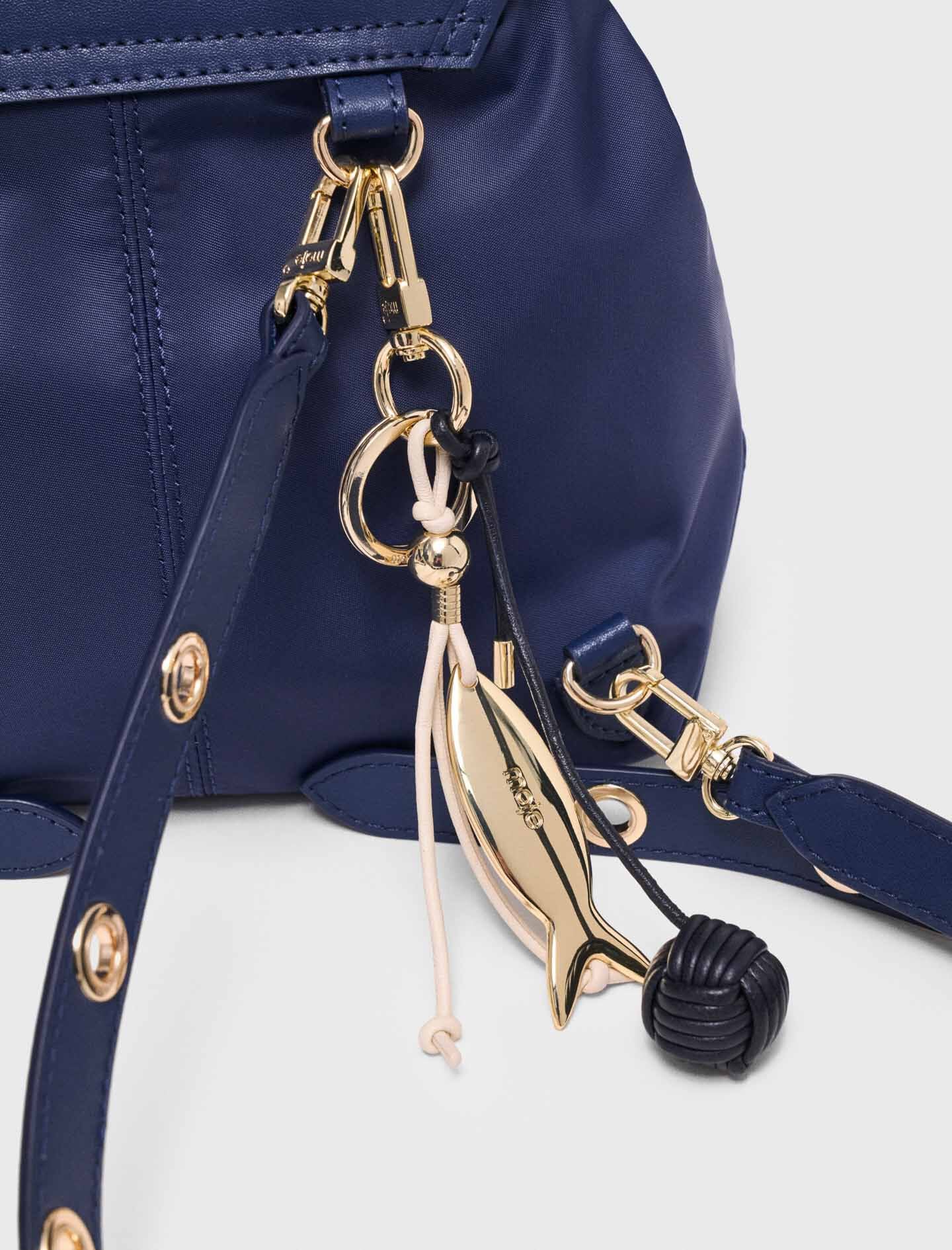 Maje Mini leather and nylon backpack