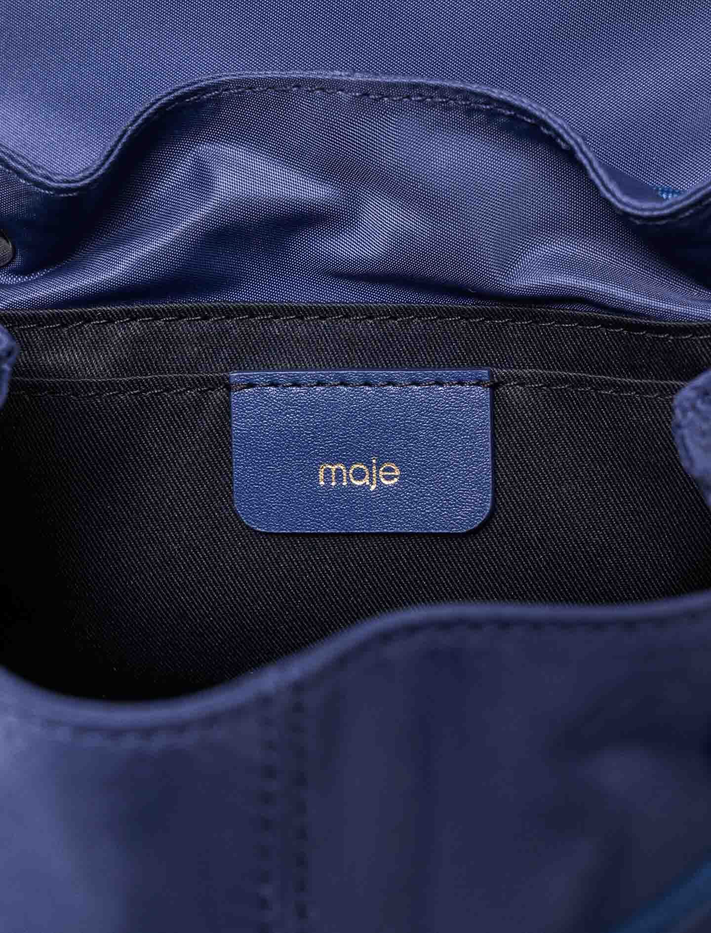 Maje Mini leather and nylon backpack