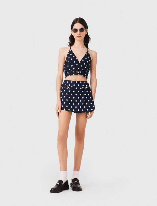 Maje Linen blend skort