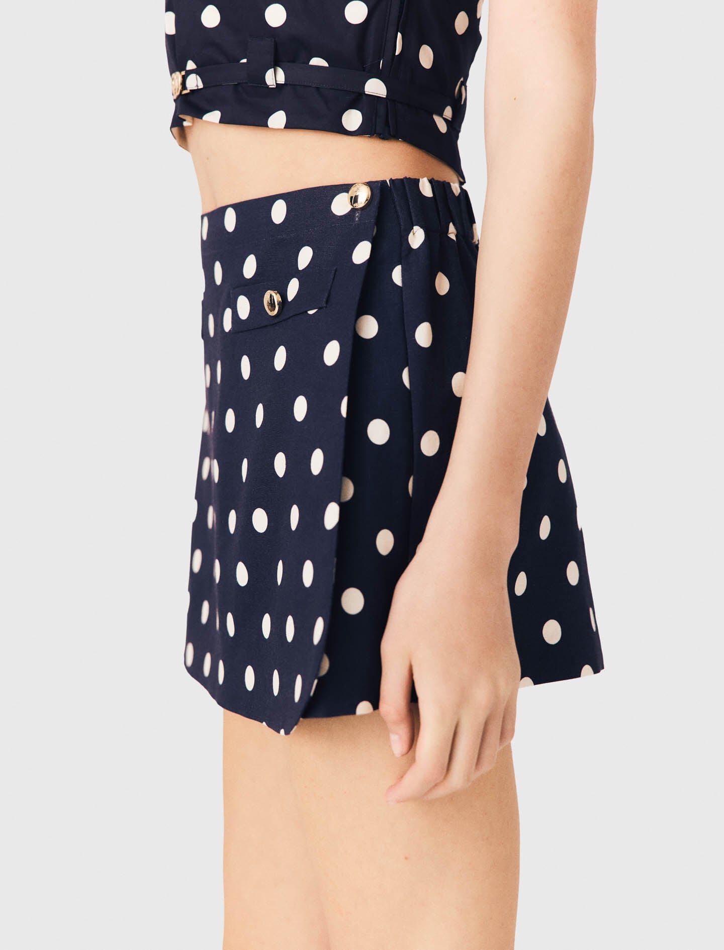Maje Linen blend skort
