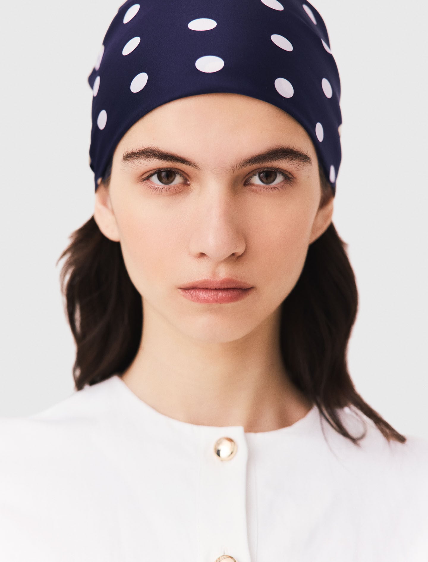 Maje Silk polka dot bandana