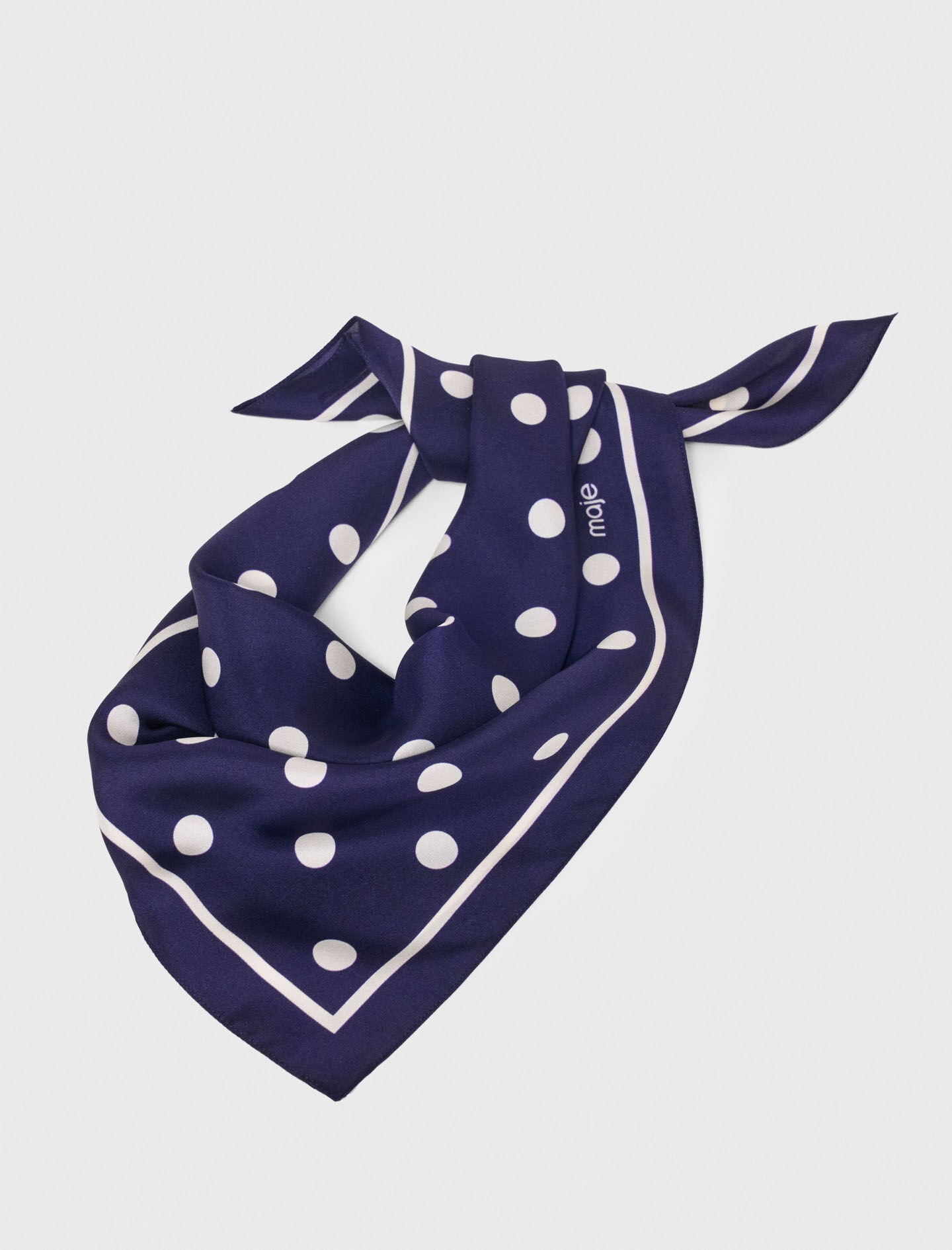 Maje Silk polka dot bandana