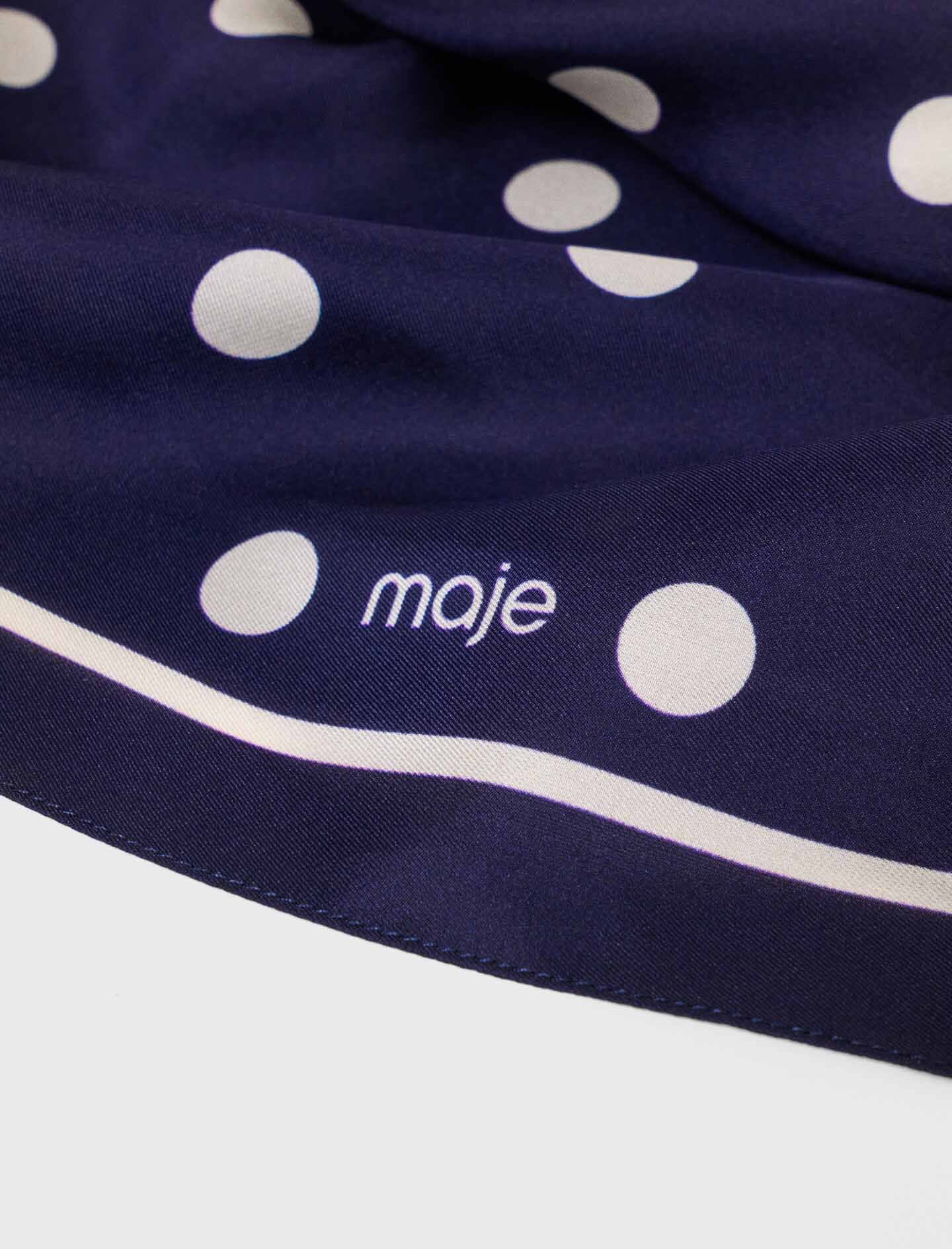 Maje Silk polka dot bandana