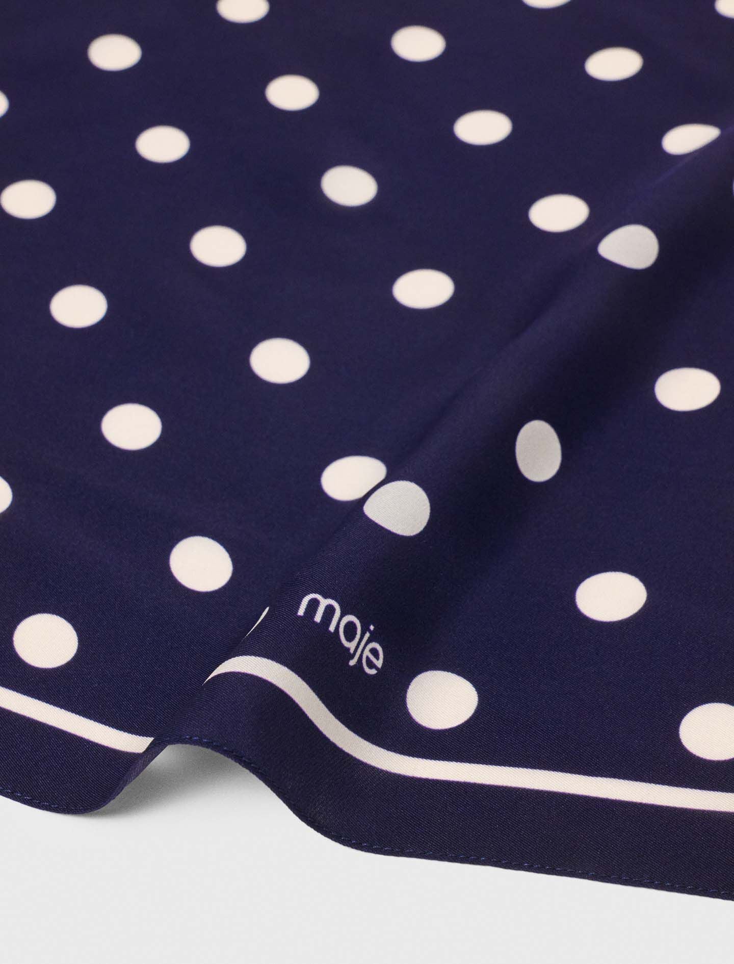 Maje Silk polka dot bandana