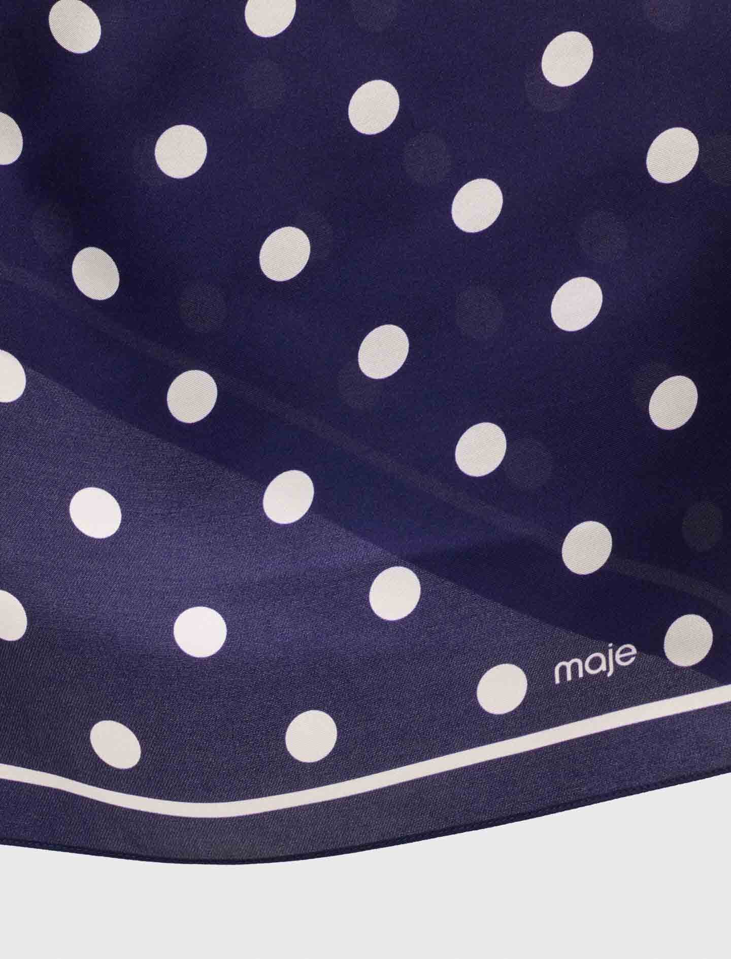 Maje Silk polka dot bandana