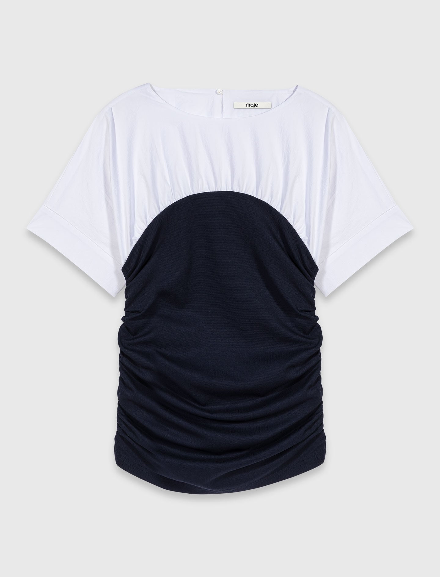 Maje Pleated jersey top