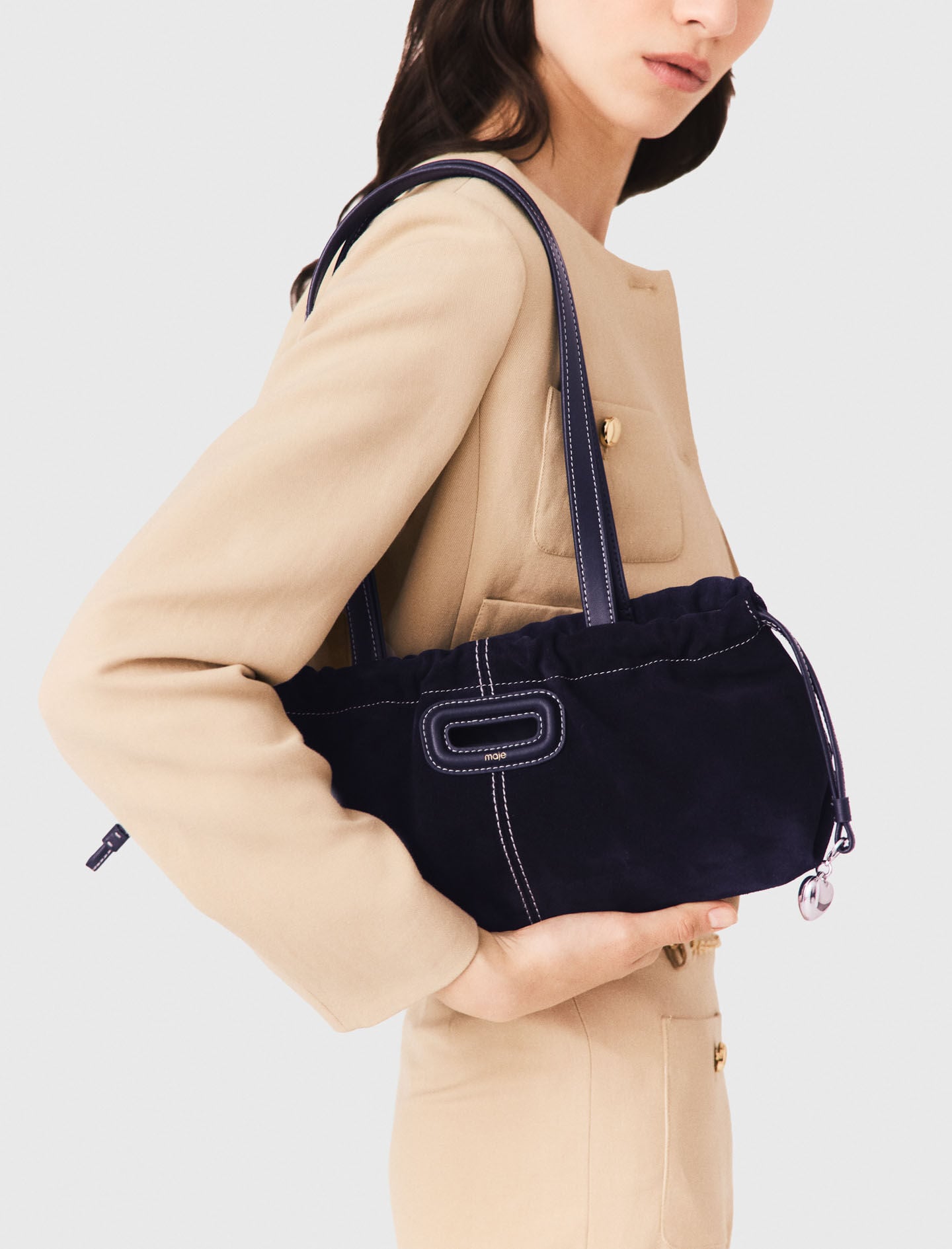 Maje Topstitched suede Milpli Gazette