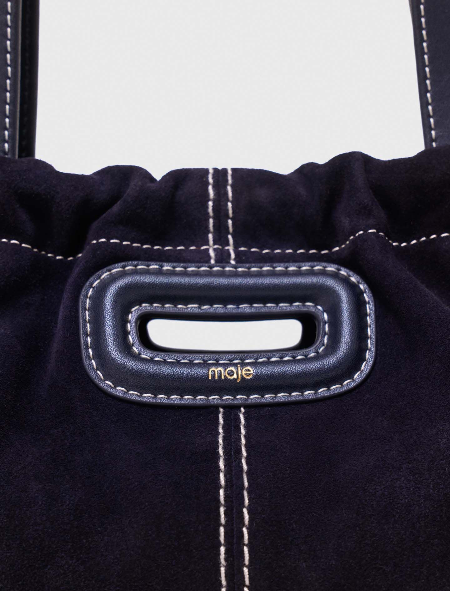 Maje Topstitched suede Milpli Gazette