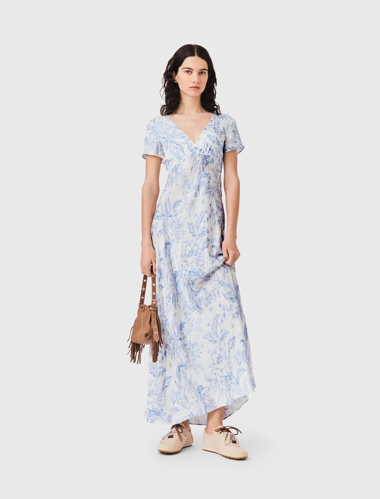 Maje Flowing patterned maxi dress