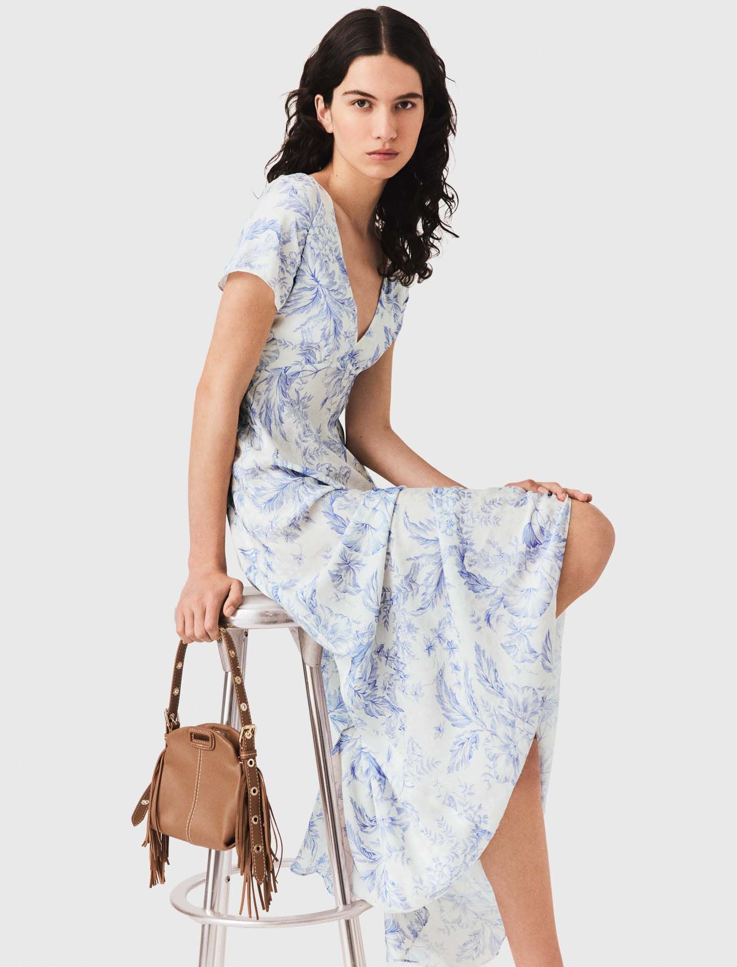 Maje Flowing patterned maxi dress