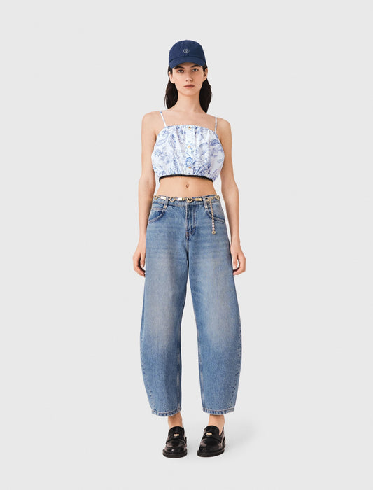 Maje Patterned top with straps