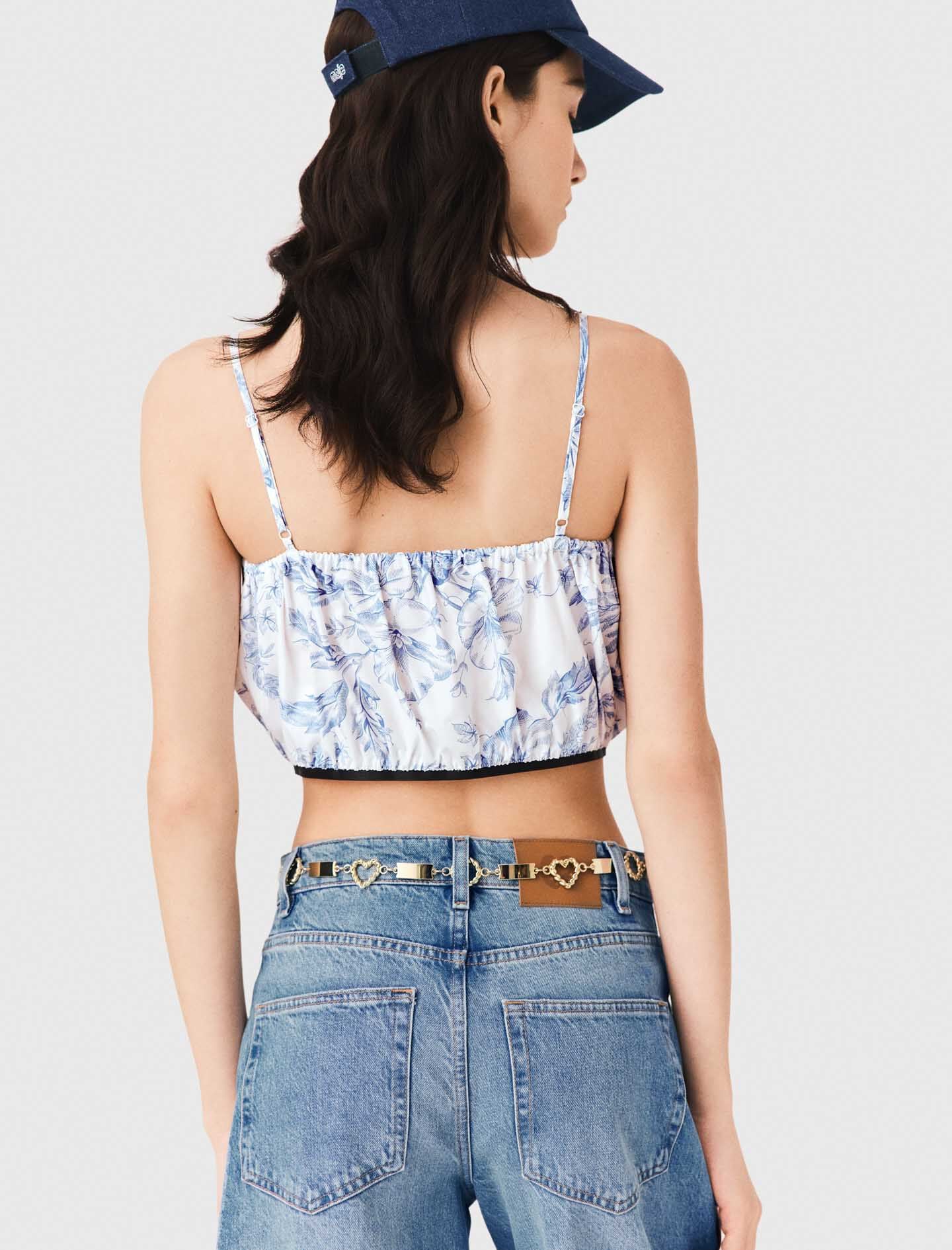 Maje Patterned top with straps
