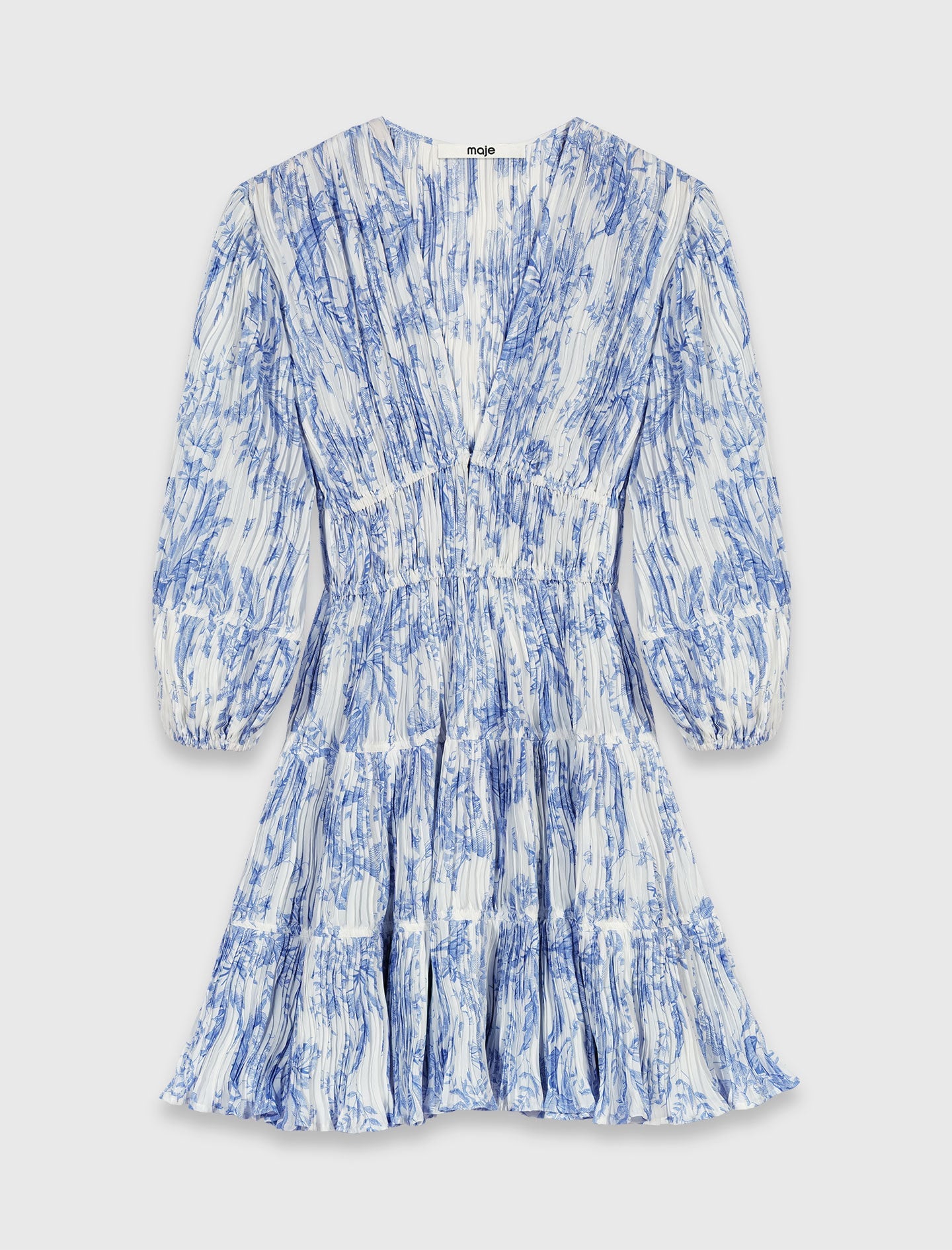 Maje Patterned pleated dress