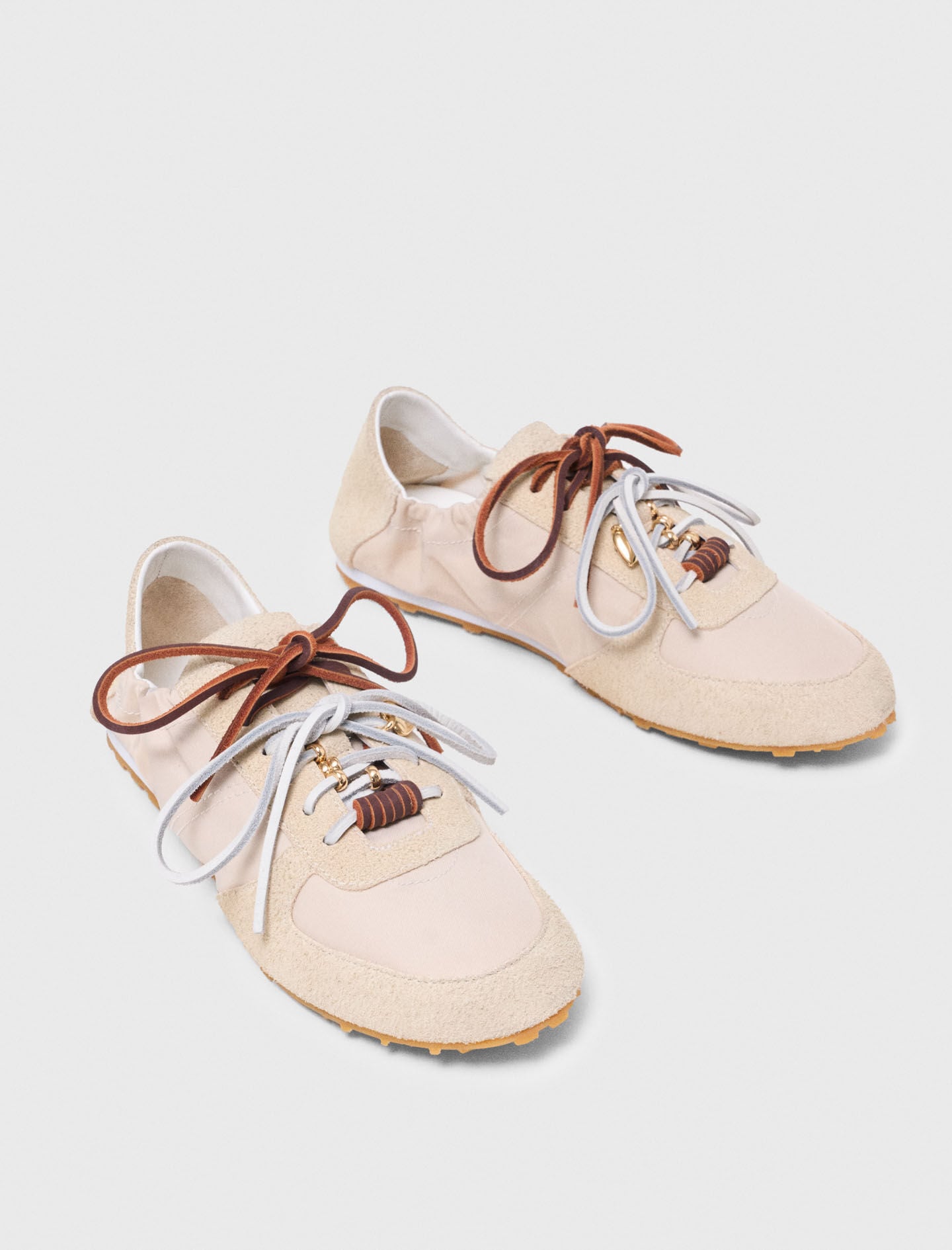 Maje Multi-lace nylon trainers