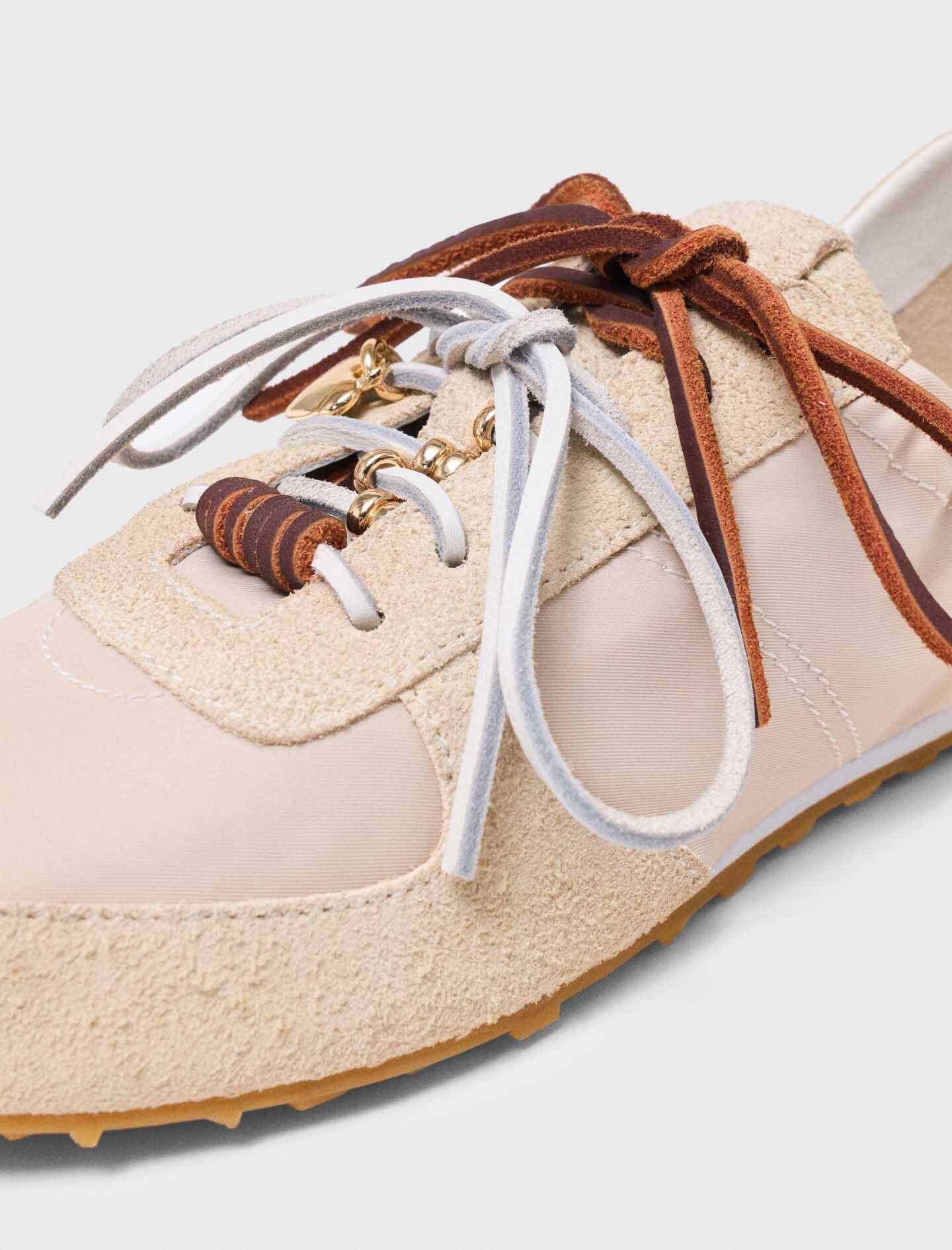 Maje Multi-lace nylon trainers