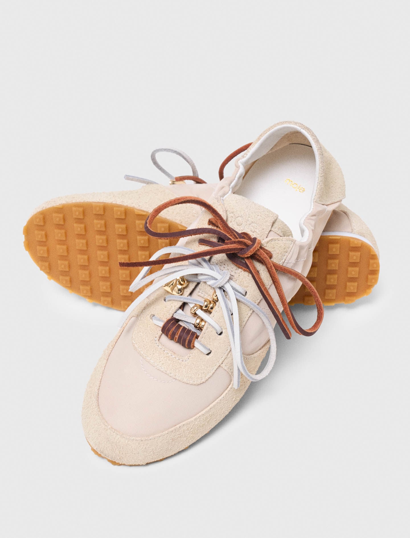 Maje Multi-lace nylon trainers
