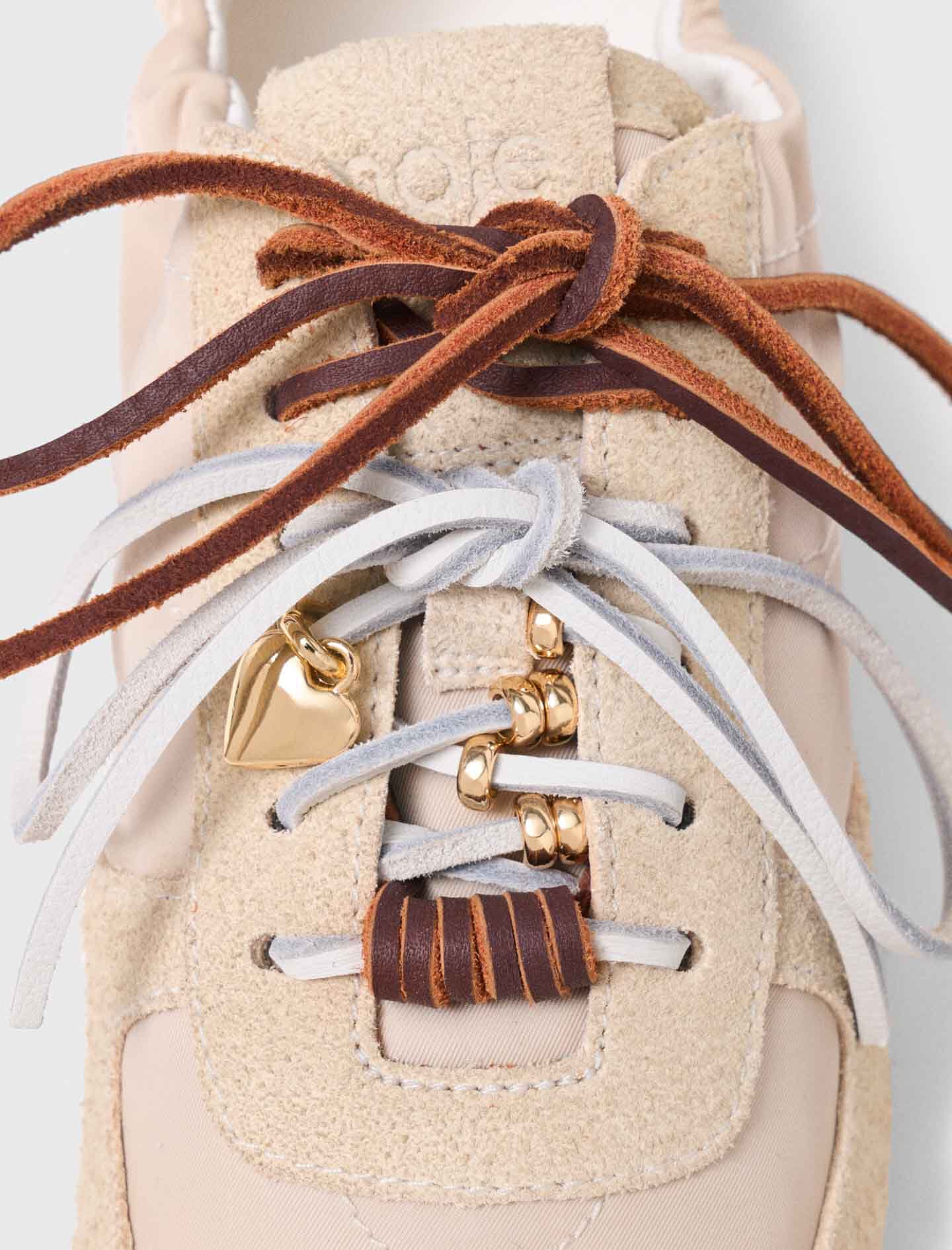 Maje Multi-lace nylon trainers