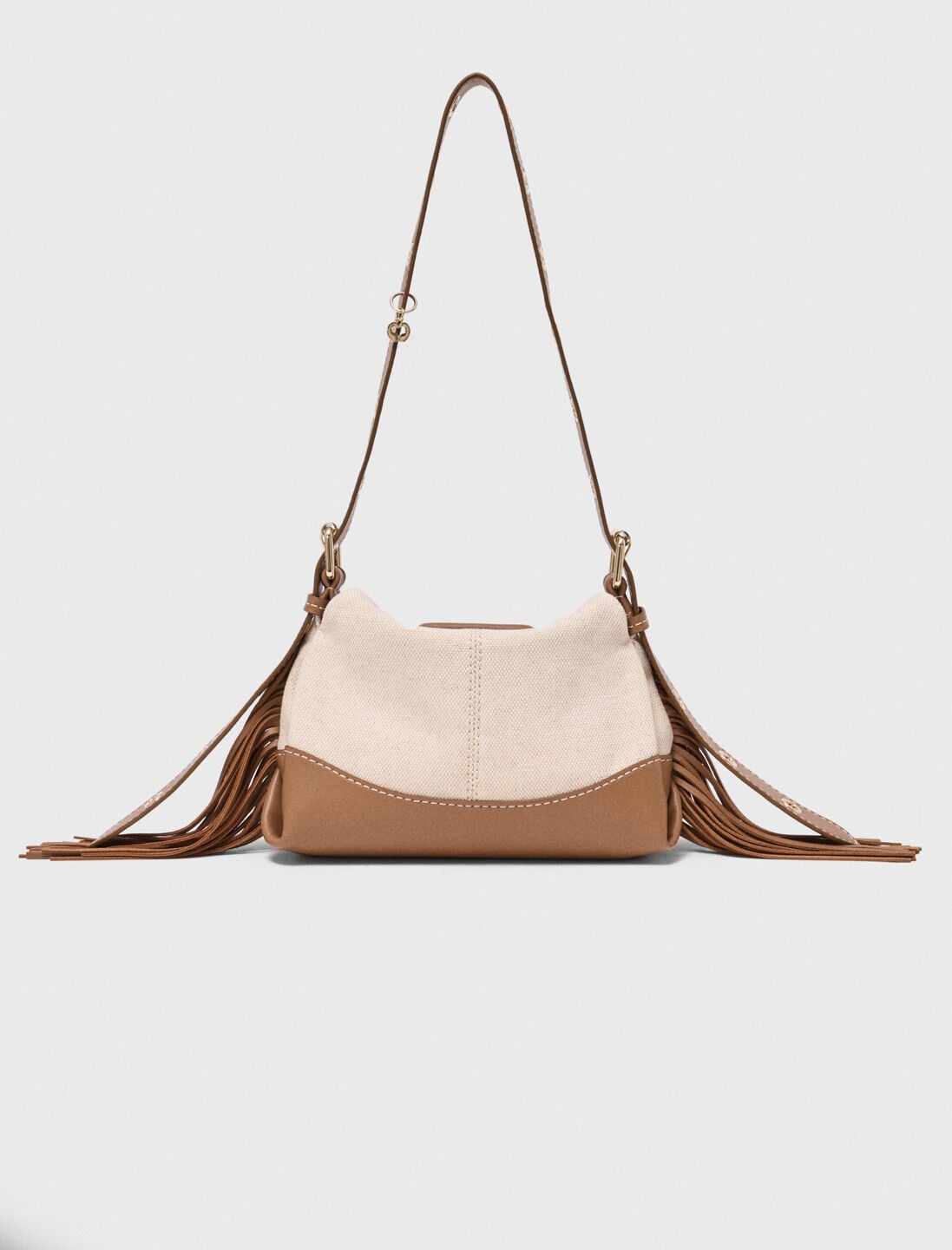 Maje Canvas and leather Miss M Mini bag