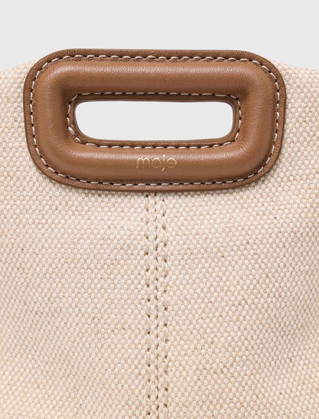 Maje Canvas and leather Miss M Mini bag