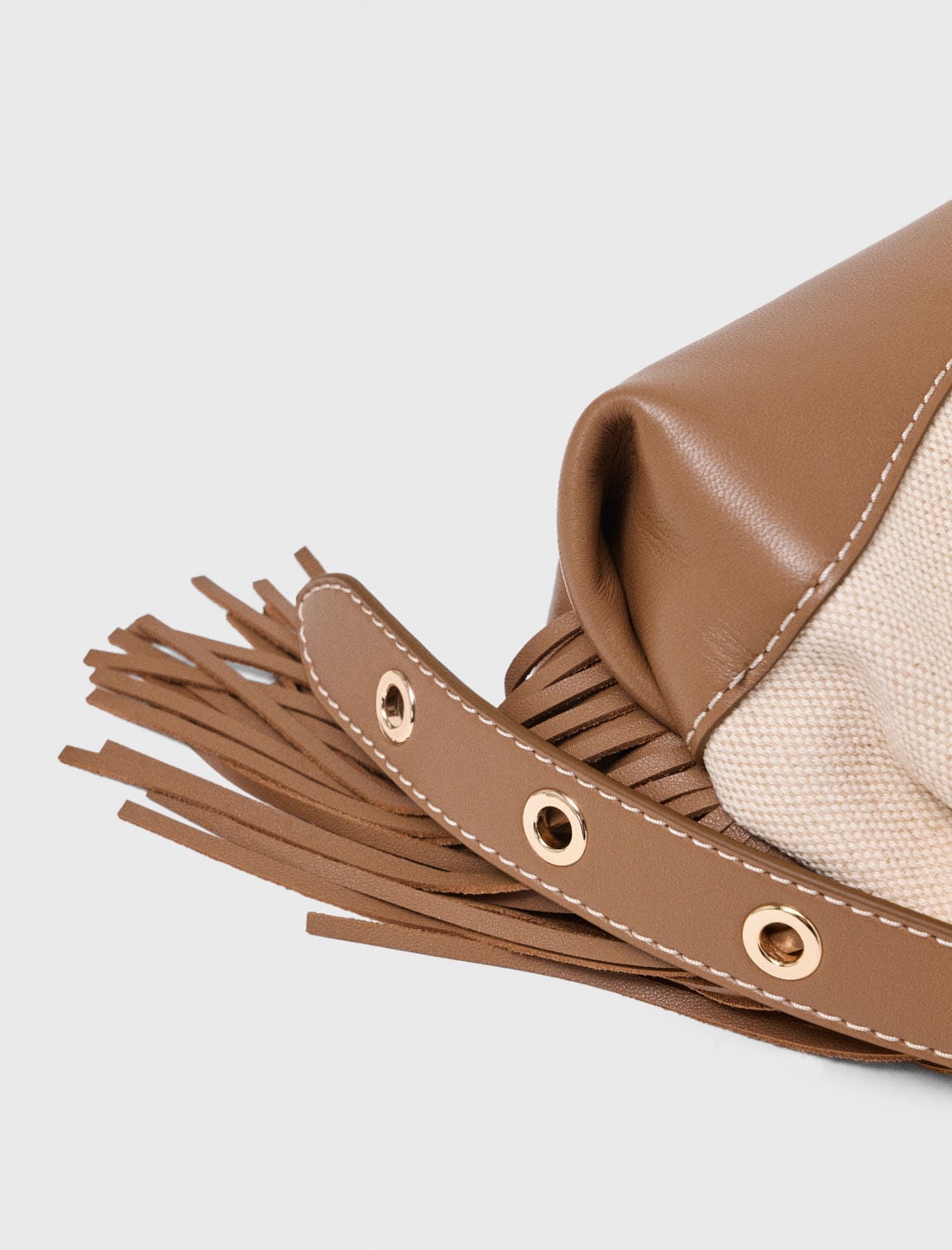 Maje Canvas and leather Miss M Mini bag