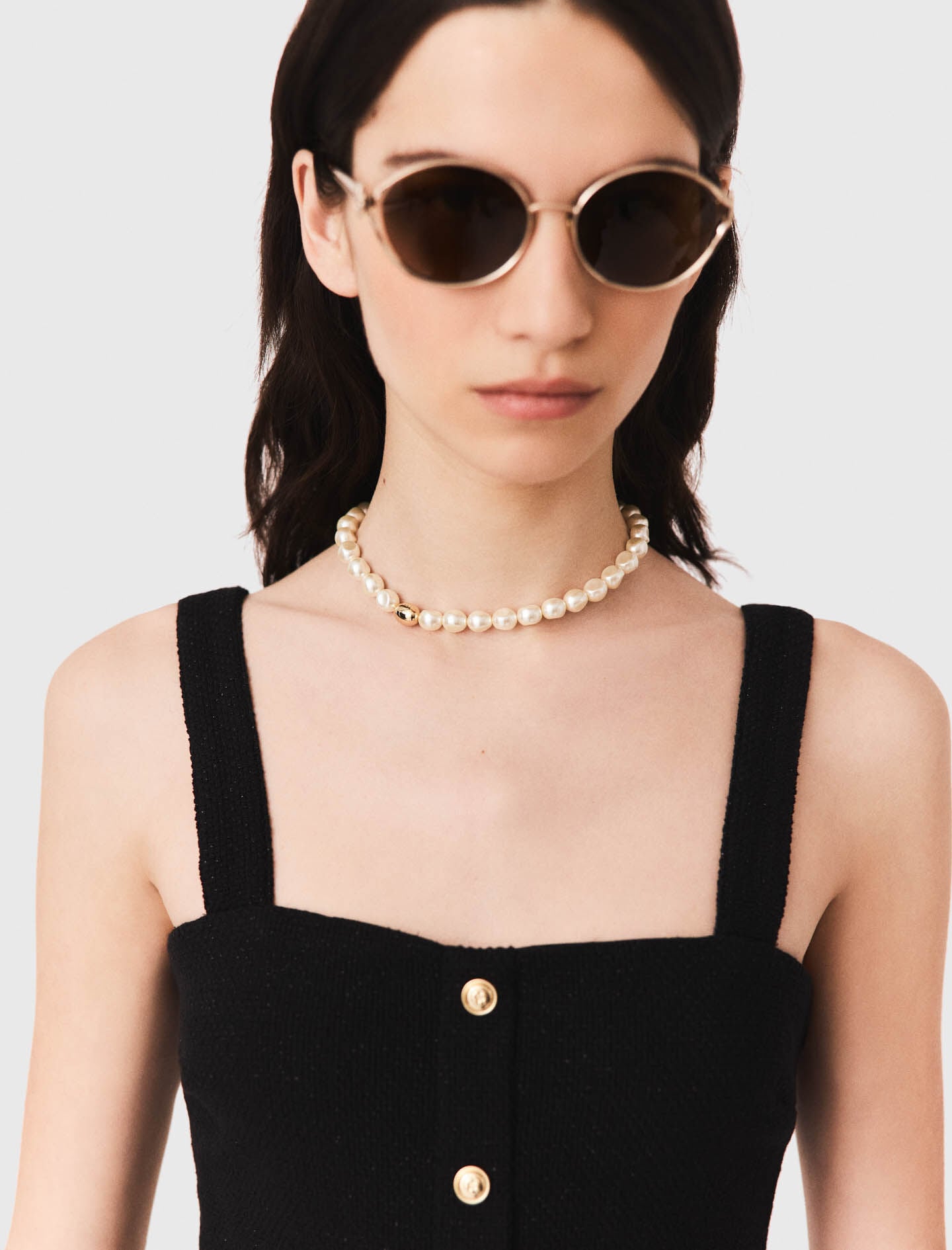 Maje Pearl choker necklace