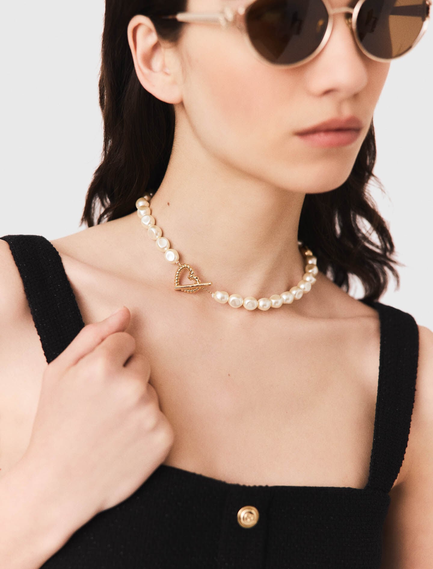 Maje Pearl choker necklace