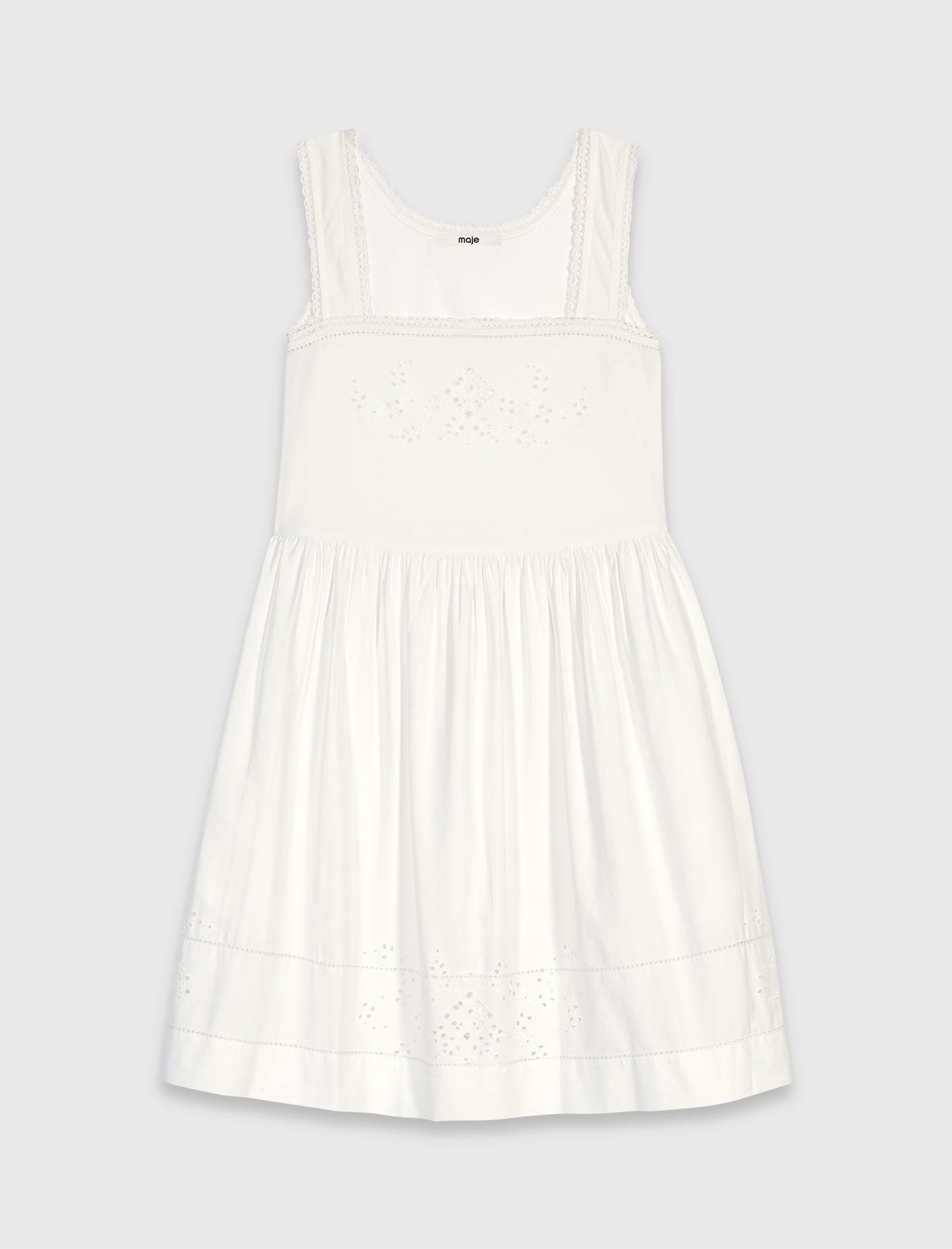 Maje Short dress with lace trim