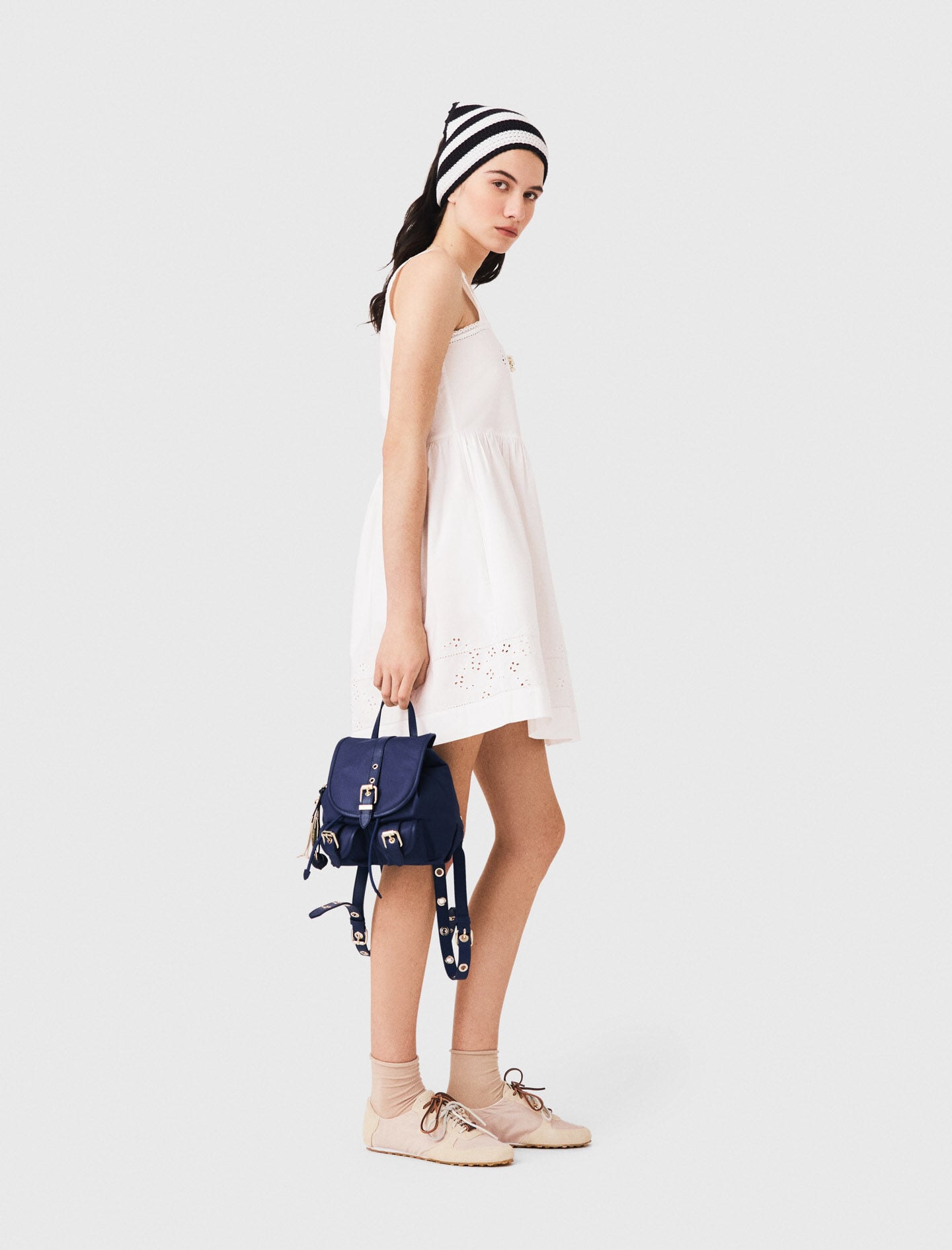 Maje Short dress with lace trim
