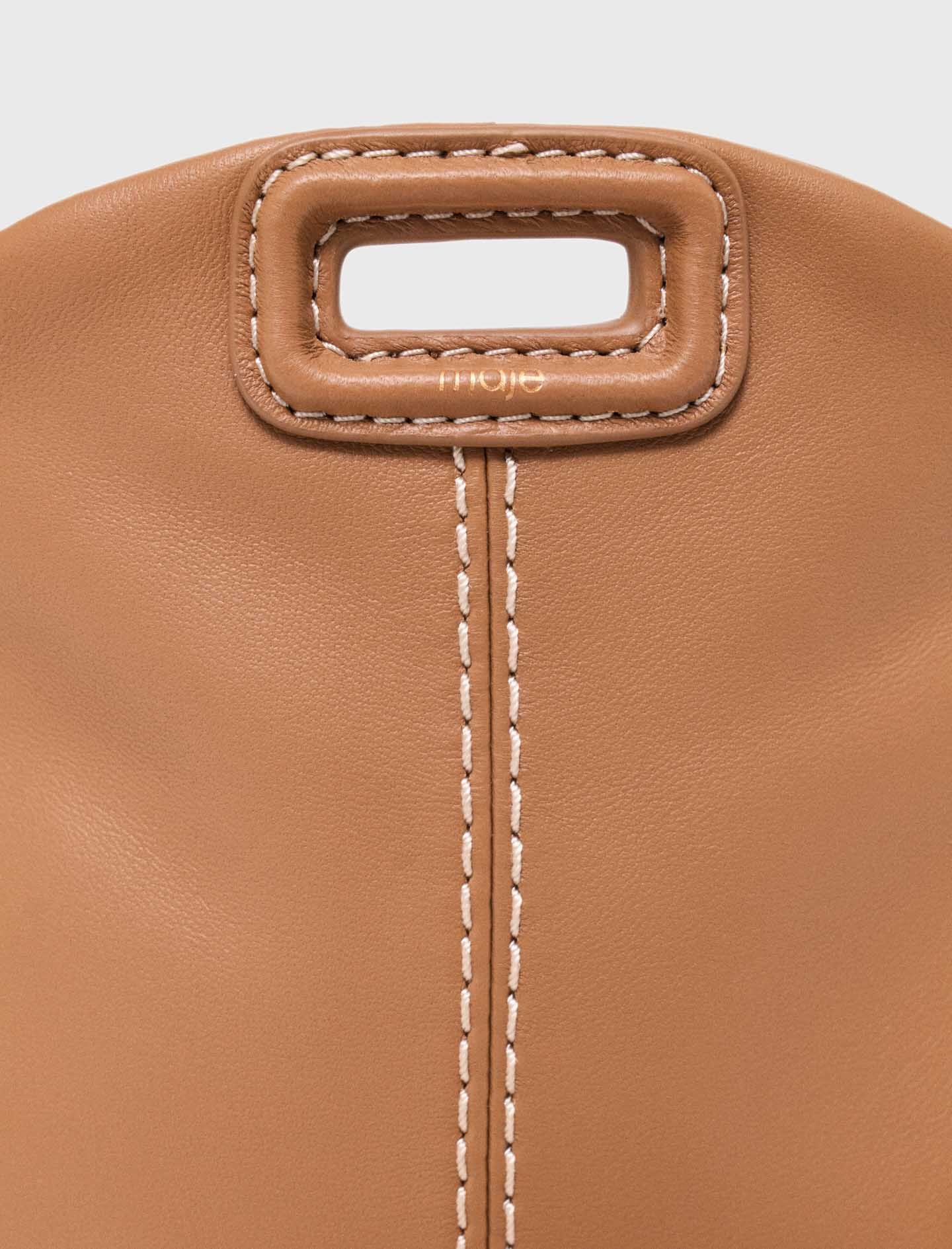 Maje Miss M micro stitched leather bag