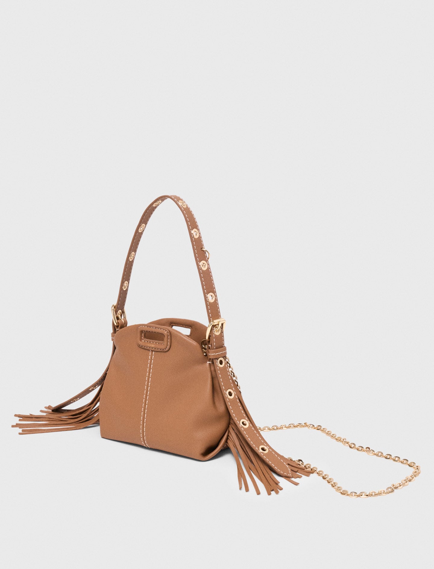 Maje Miss M micro stitched leather bag