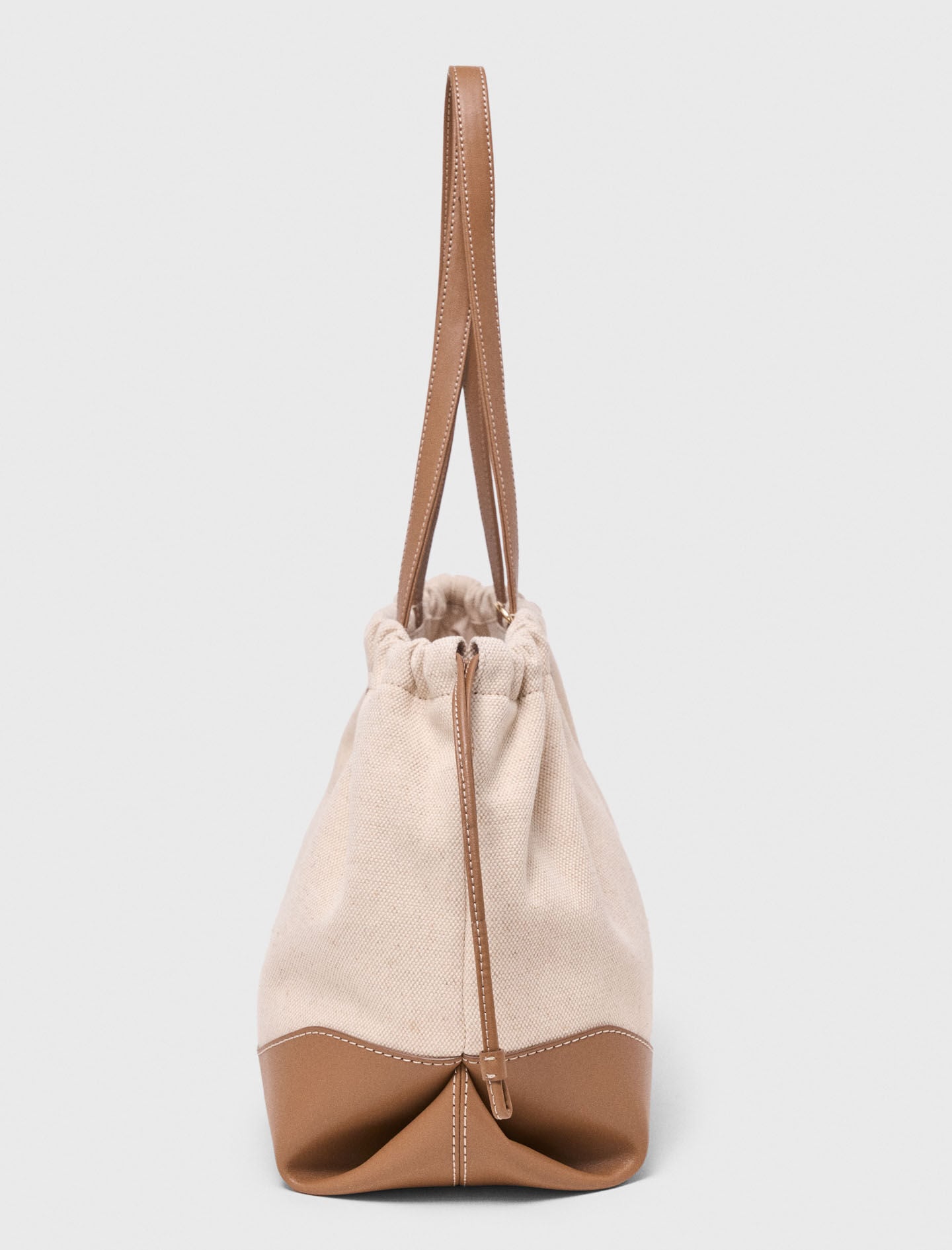 Maje Milpli canvas and leather tote bag